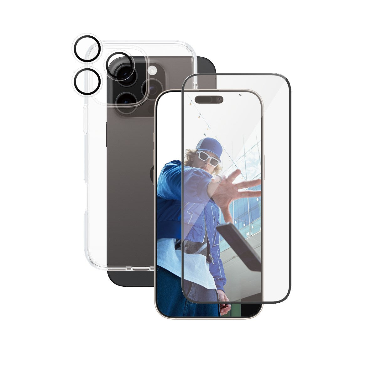 CARE by PanzerGlass® Flagship 3-in-1 Set iPhone 16 Pro Max