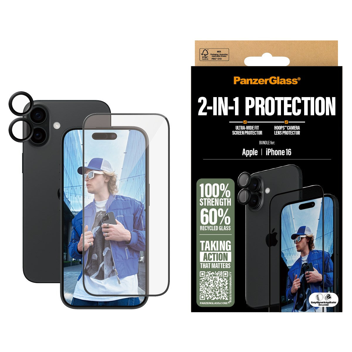PanzerGlass® 2-in-1 Set iPhone 16