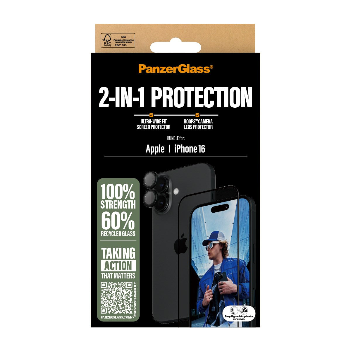 PanzerGlass® 2-in-1 Set iPhone 16