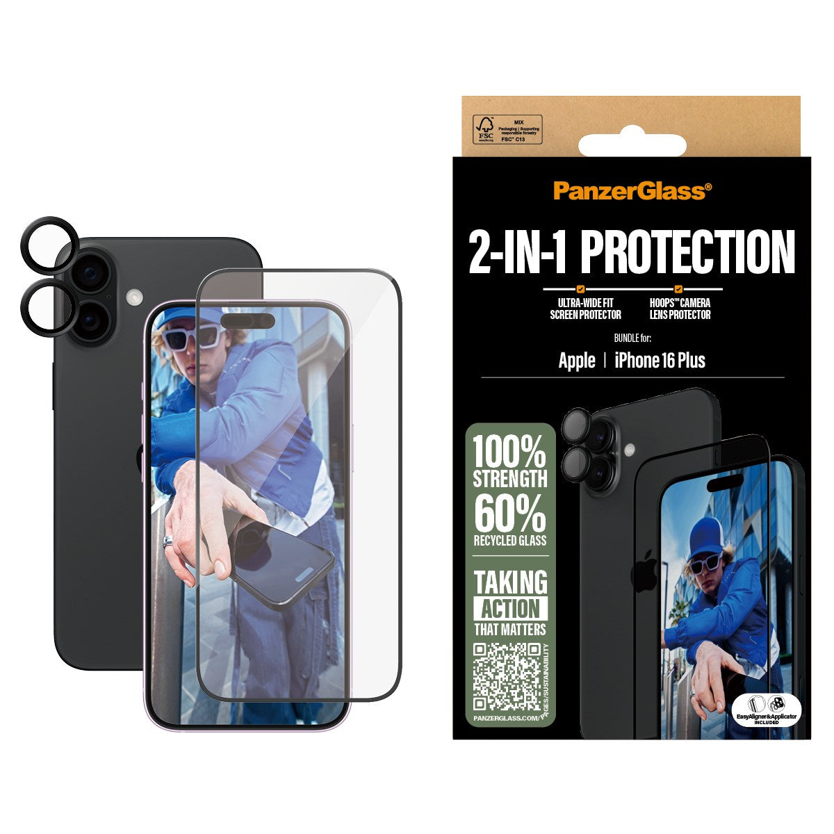 PanzerGlass® 2-in-1 Set iPhone 16 Plus