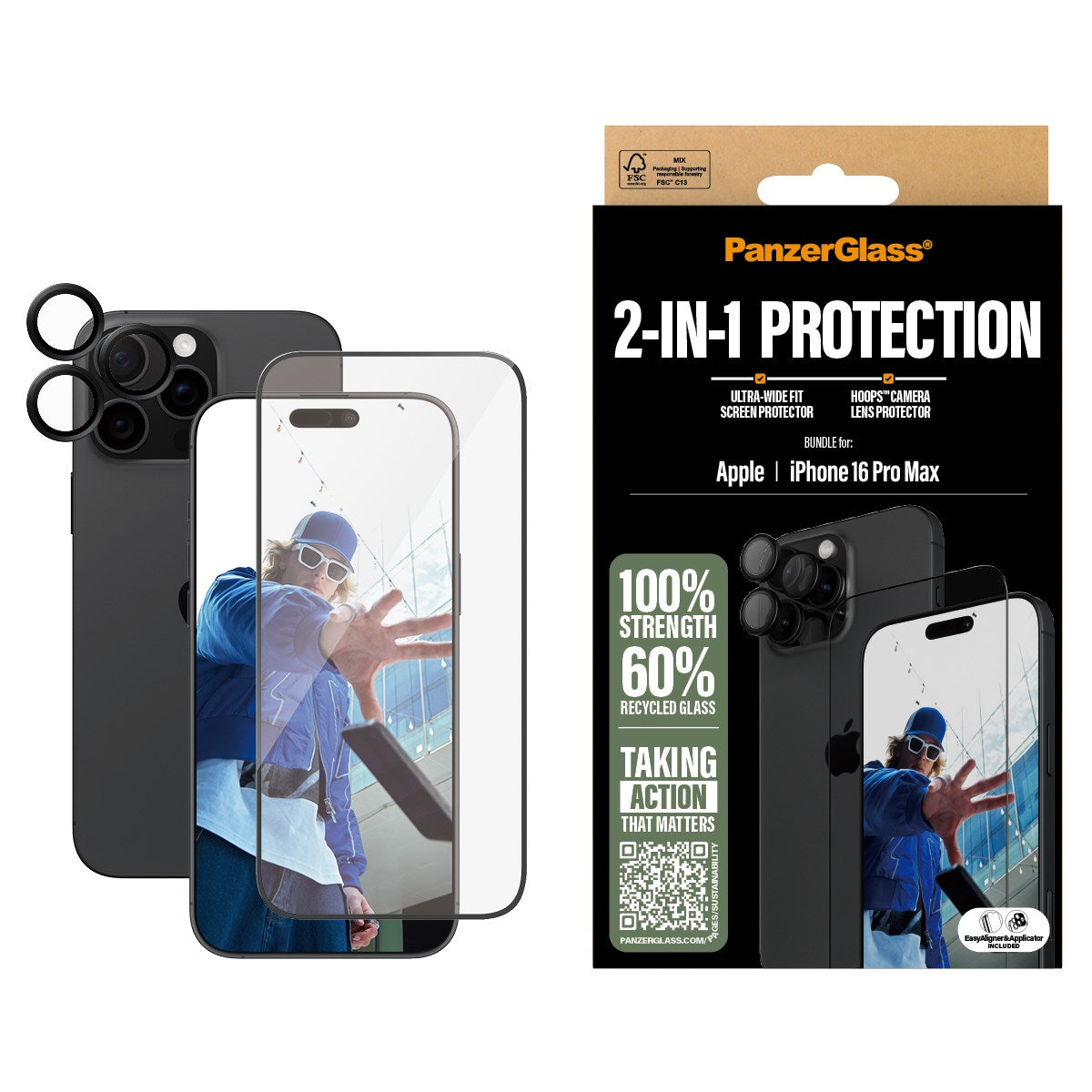 PanzerGlass® 2-in-1 Set iPhone 16 Pro Max