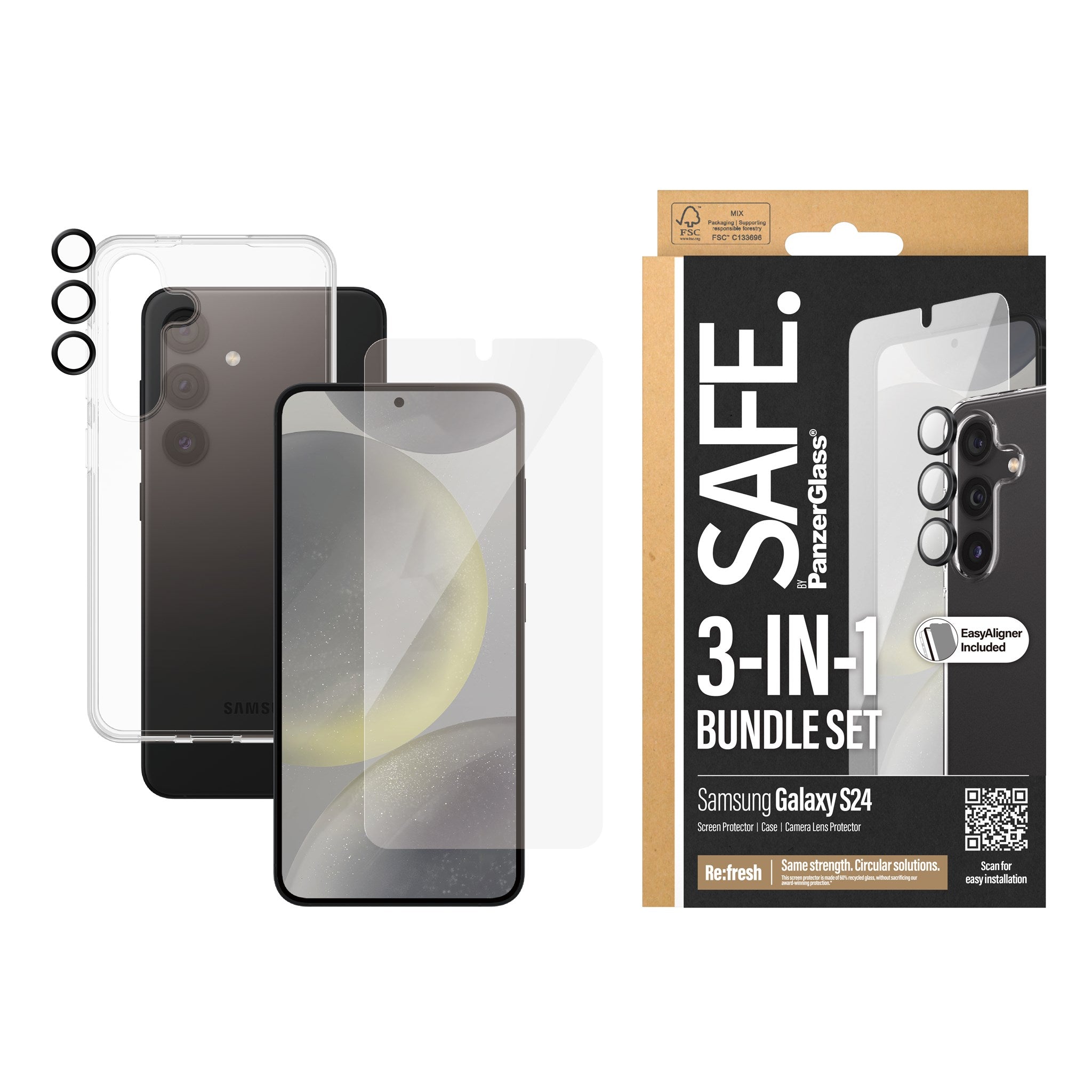 SAFE. by PanzerGlass® 3-in-1 Set Samsung Galaxy S24