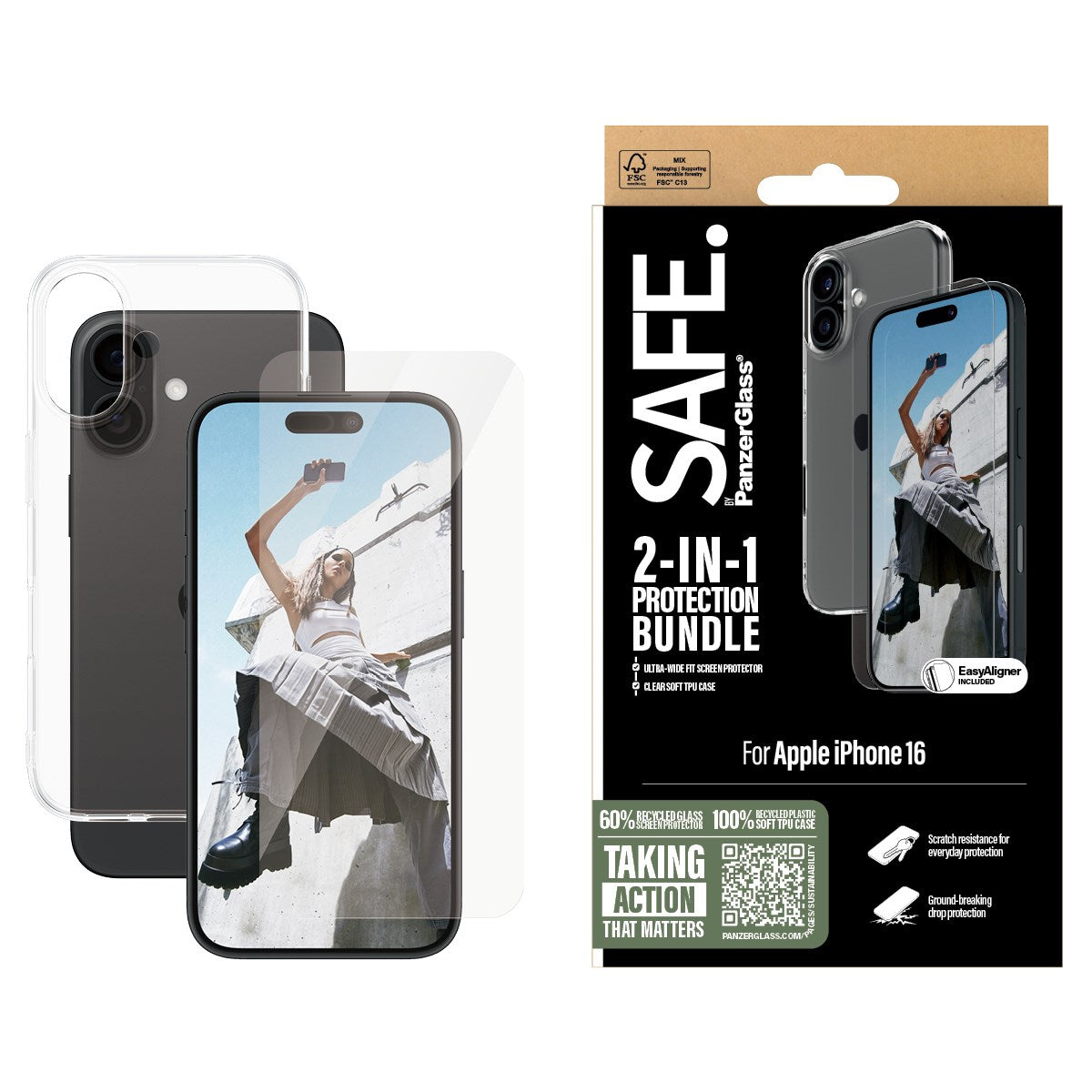 SAFE. by PanzerGlass® 2-in-1 Schutz Set iPhone 16