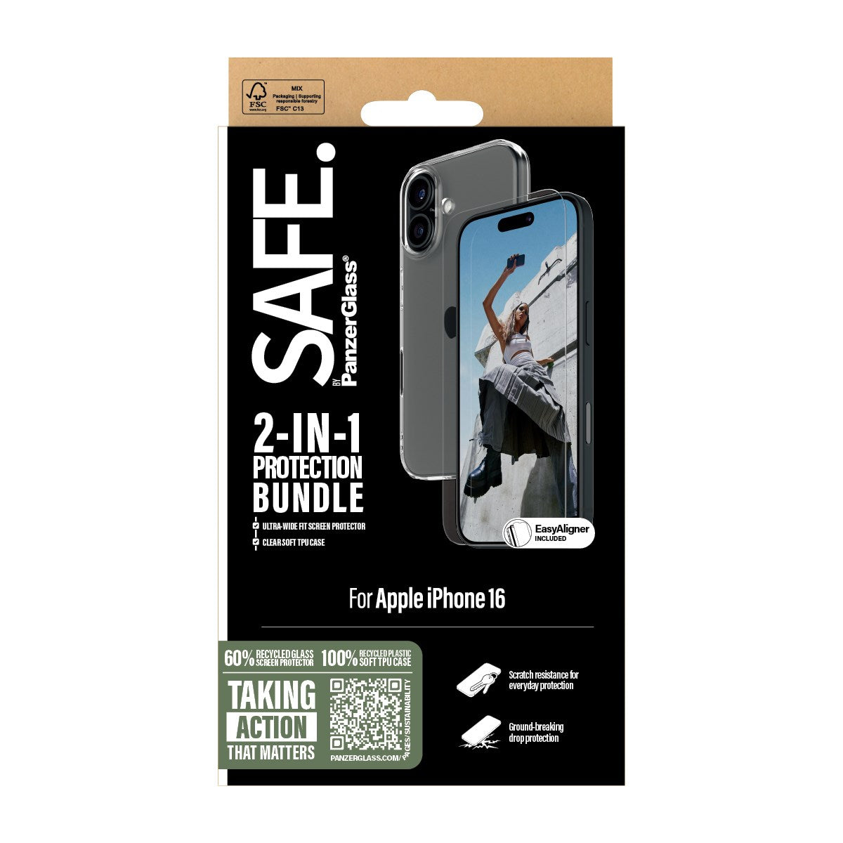 SAFE. by PanzerGlass® 2-in-1 Schutz Set iPhone 16