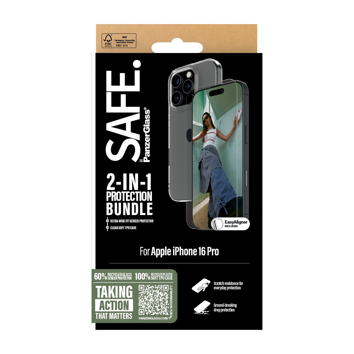 SAFE. by PanzerGlass® 2-in-1 Schutz Set iPhone 16 Pro