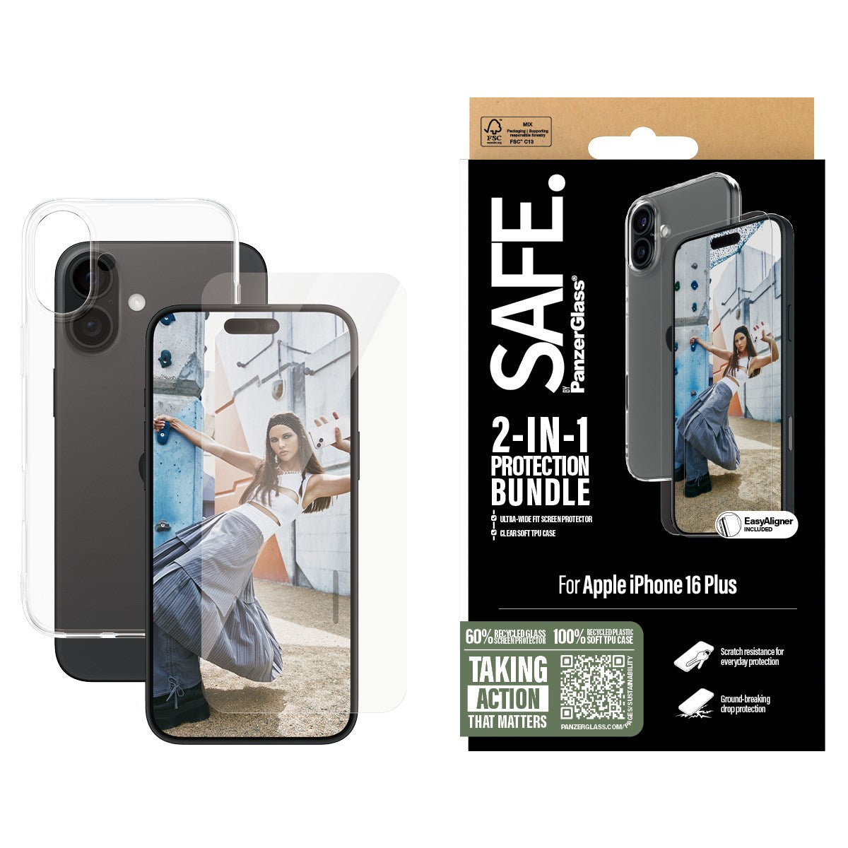 SAFE. by PanzerGlass® 2-in-1 Schutz Set iPhone 16 Plus