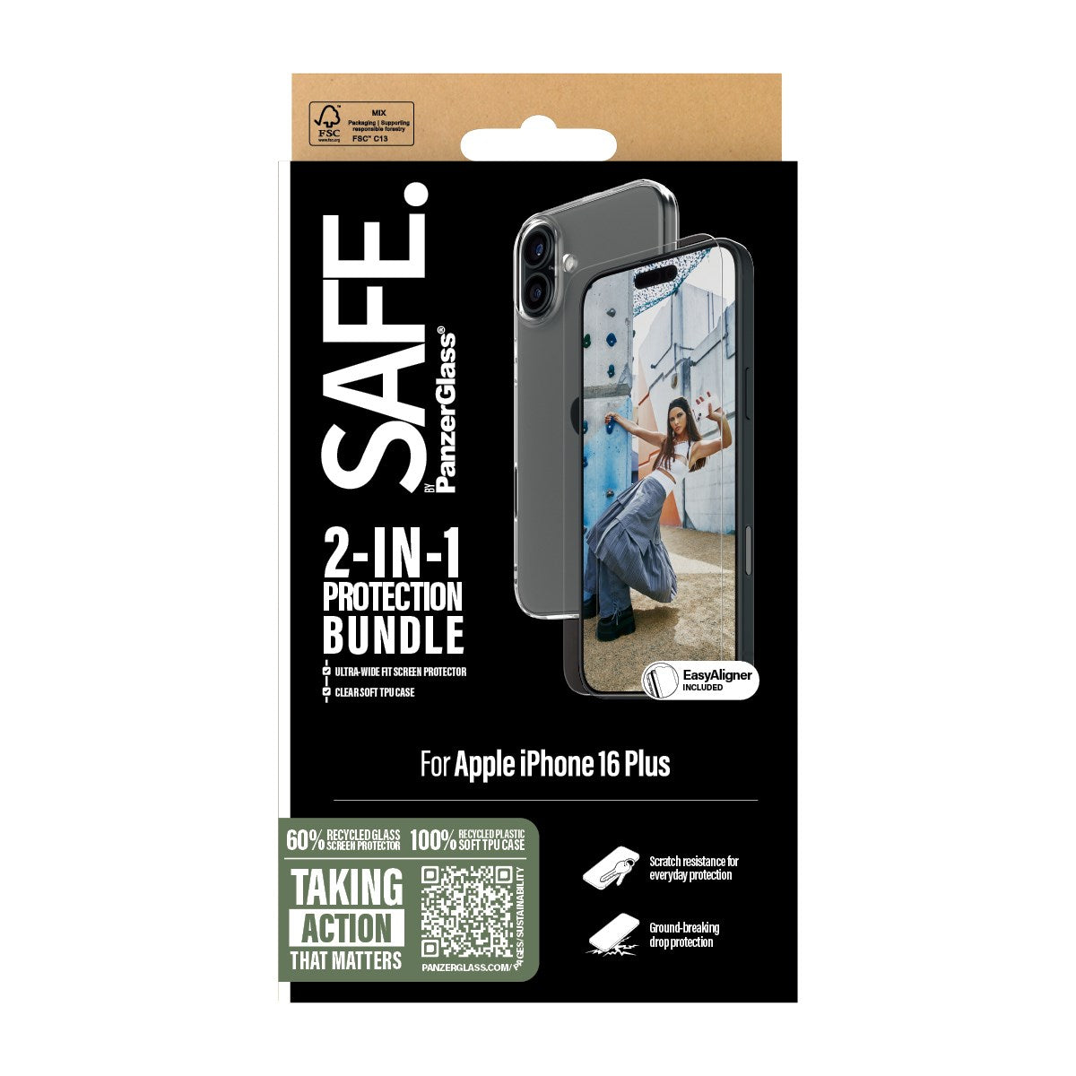 SAFE. by PanzerGlass® 2-in-1 Schutz Set iPhone 16 Plus