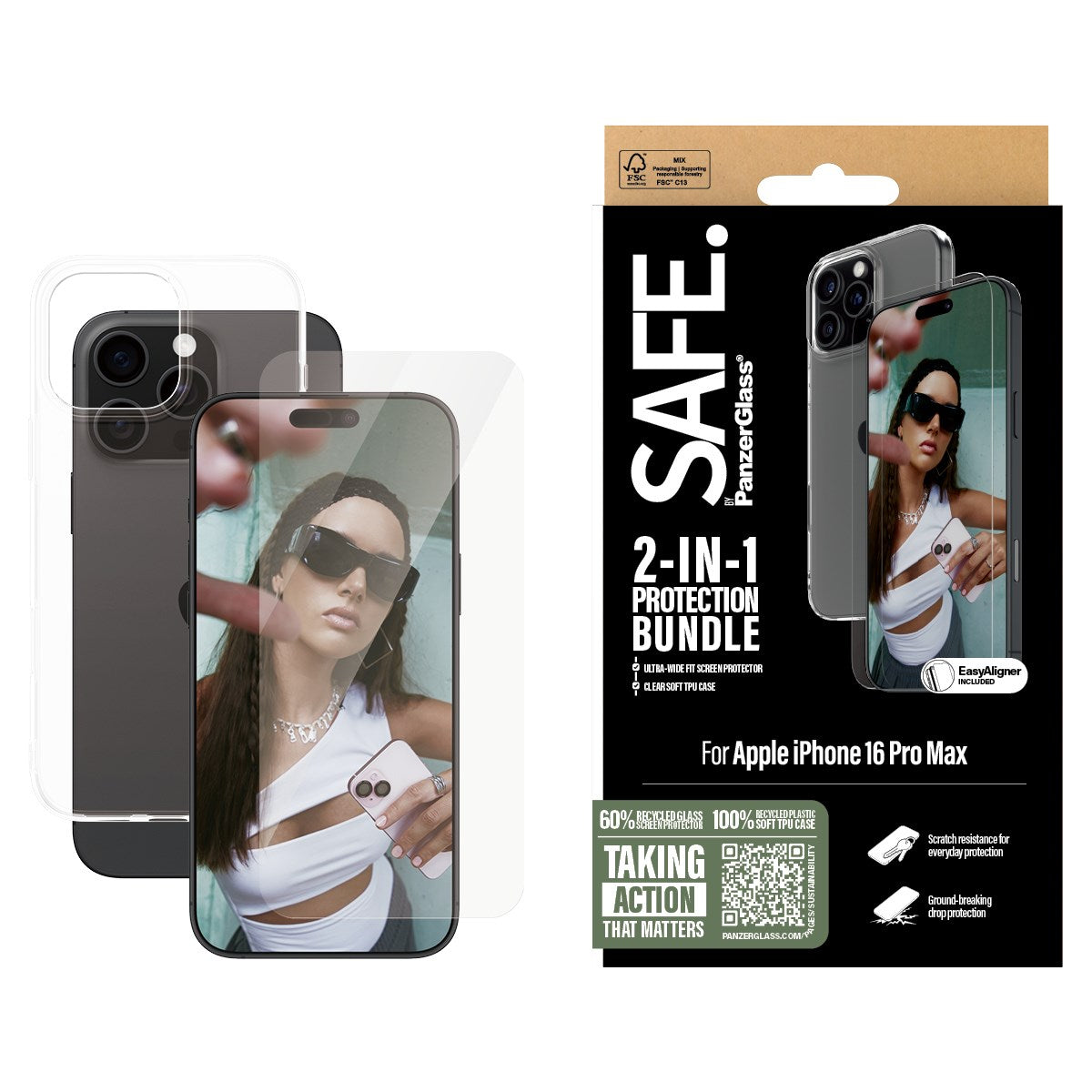 SAFE. by PanzerGlass® 2-in-1 Schutz Set iPhone 16 Pro Max