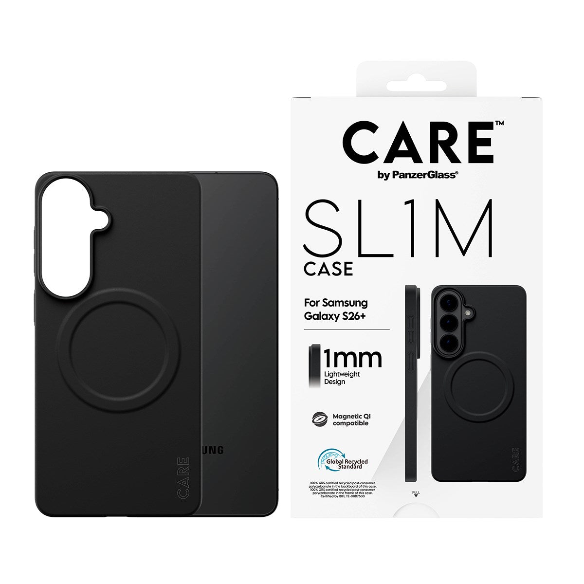 CARE™ by PanzerGlass® SL1M Case Schwarz m. Qi Samsung Galaxy S26+