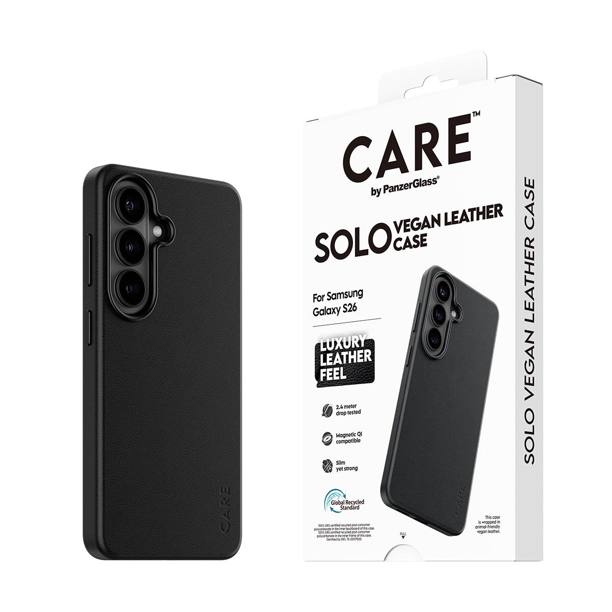 CARE™ by PanzerGlass® Solo Case Schwarz m. Qi Samsung Galaxy S26