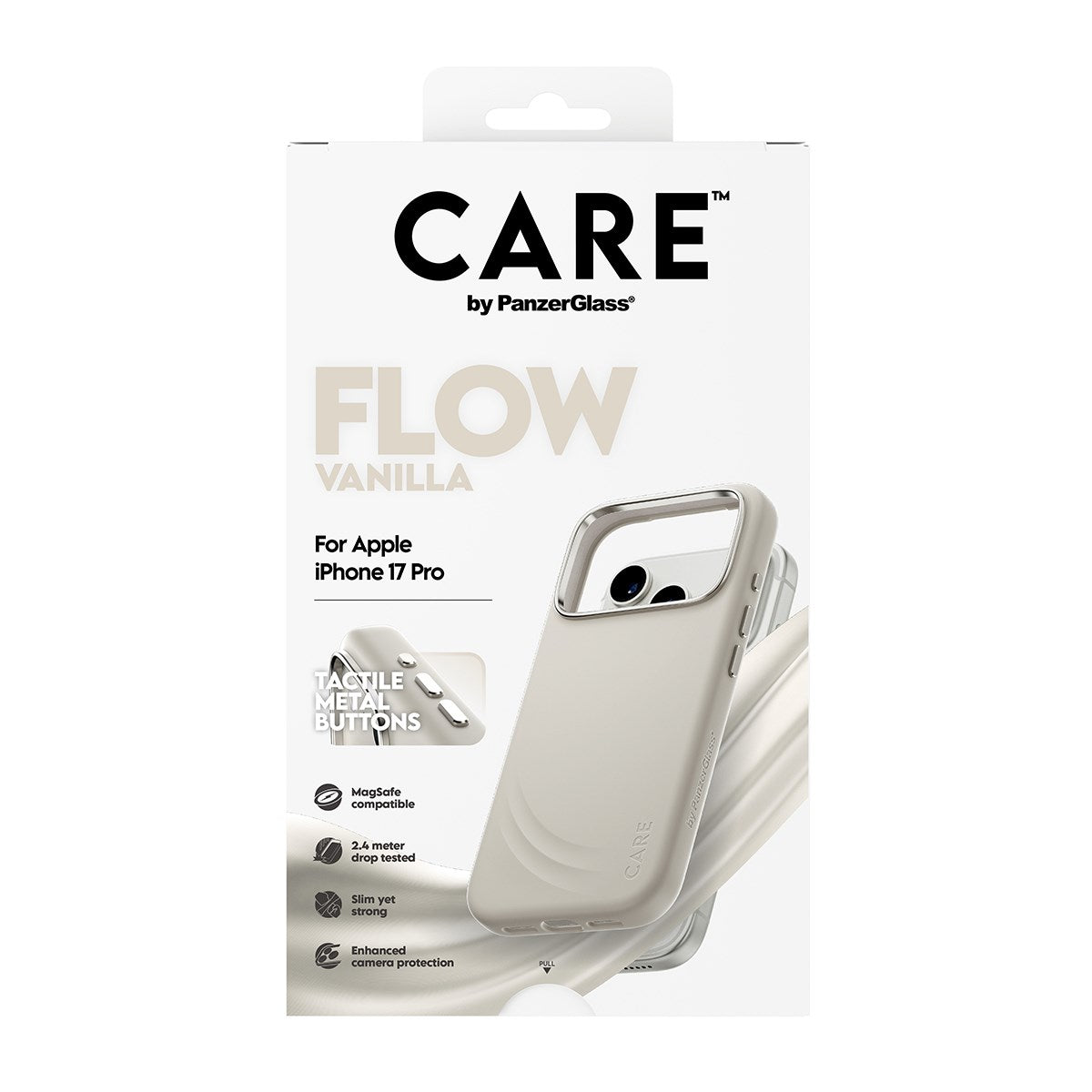 CARE by PanzerGlass® Feature FLOW Case Vanilla m. MagSafe iPhone 17 Pro