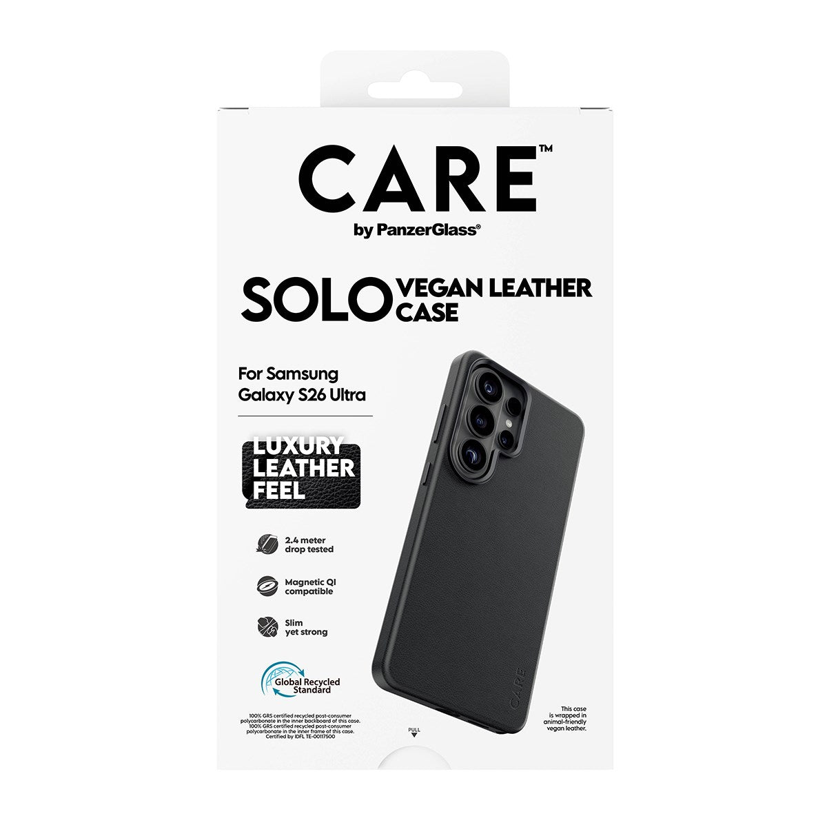 CARE™ by PanzerGlass® Solo Case Schwarz m. Qi Samsung Galaxy S26 Ultra