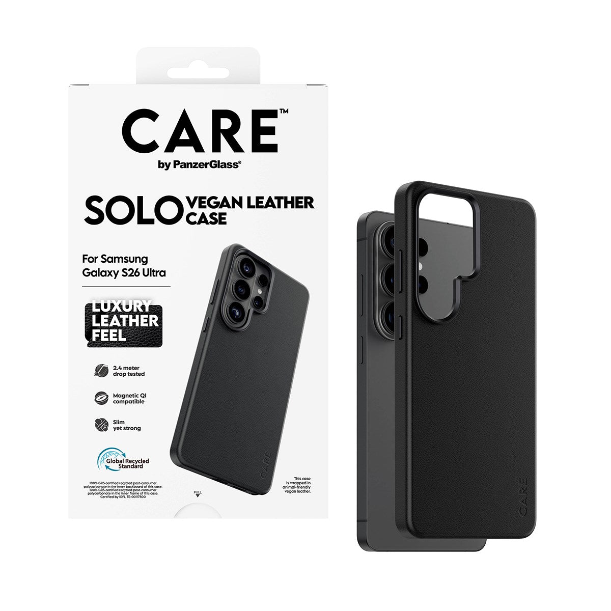 CARE™ by PanzerGlass® Solo Case Schwarz m. Qi Samsung Galaxy S26 Ultra