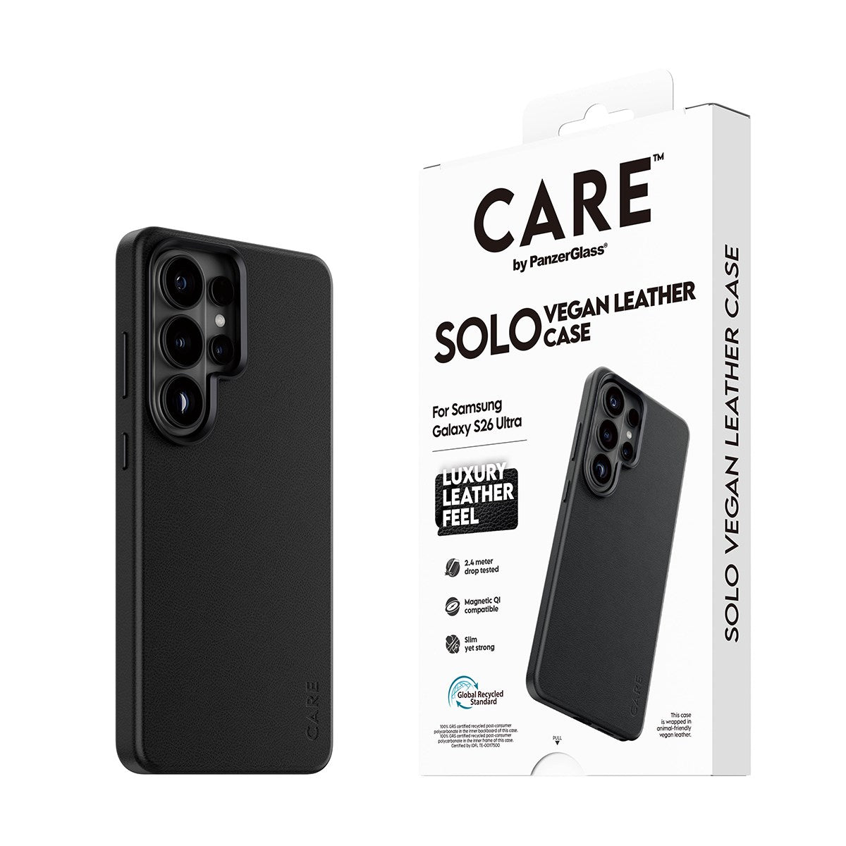 CARE™ by PanzerGlass® Solo Case Schwarz m. Qi Samsung Galaxy S26 Ultra