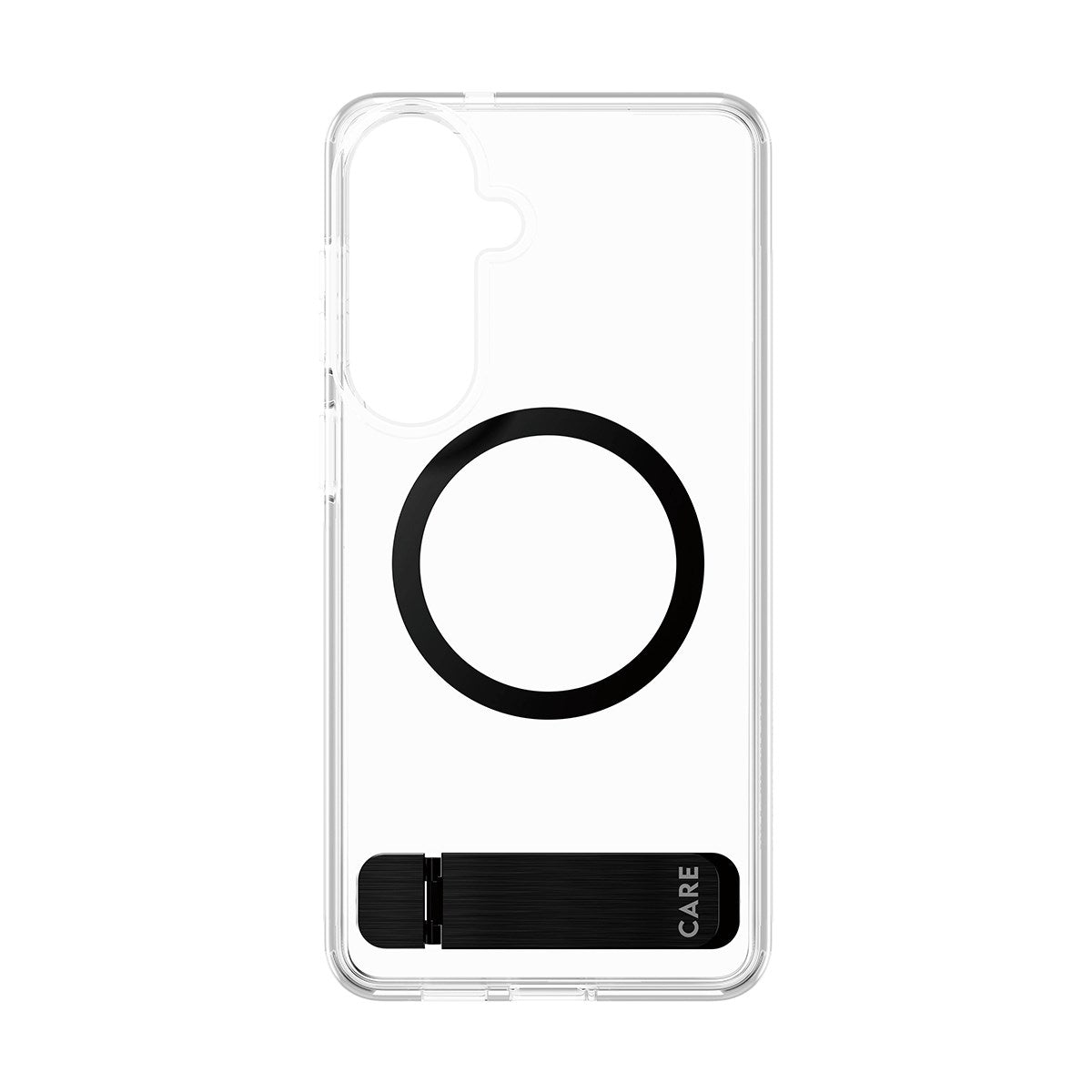 CARE™ by PanzerGlass® Urban Explorer Case Transparent m. Schwarz Kickstand & Qi Samsung Galaxy S26+