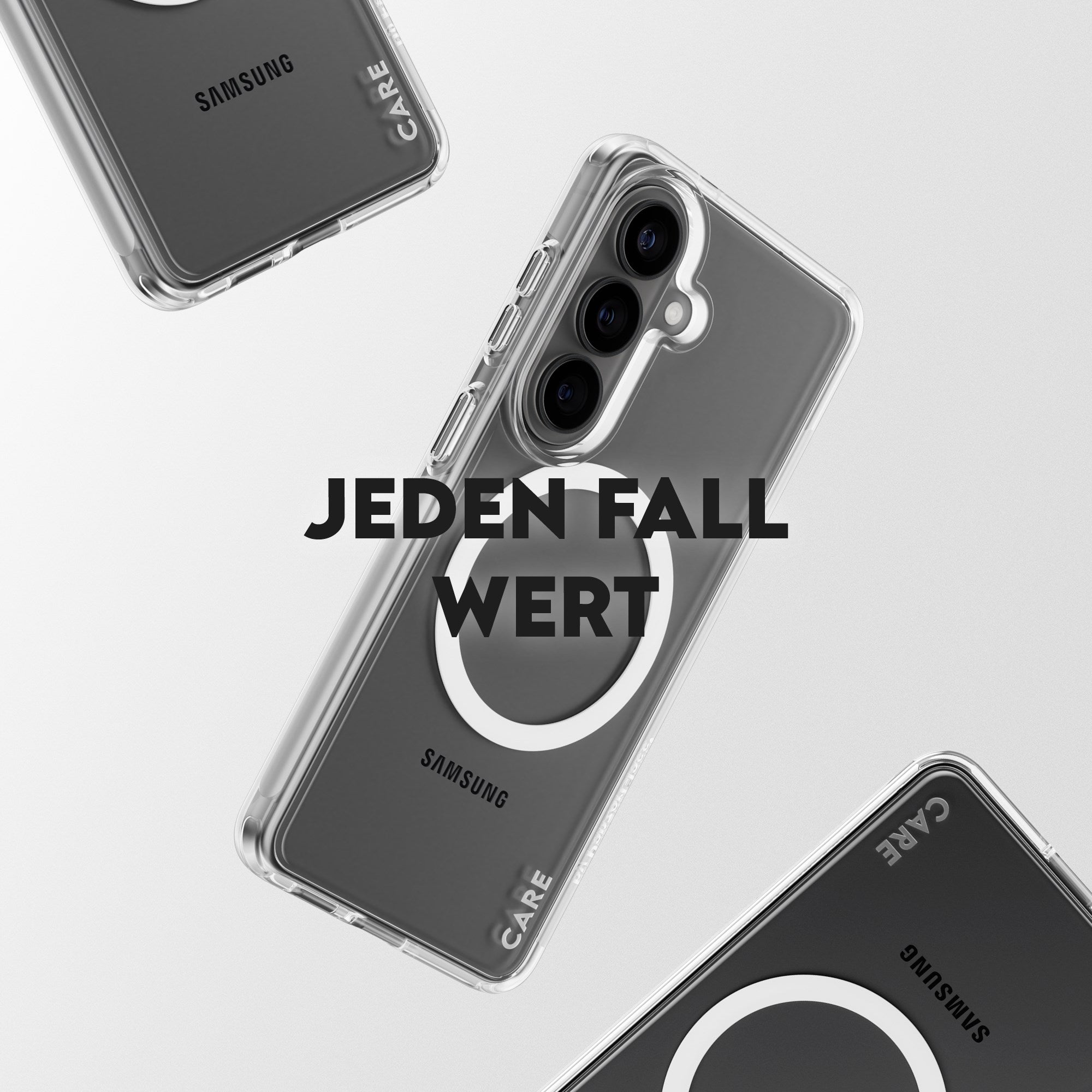 CARE™ by PanzerGlass® Urban Explorer Case Transparent m. Weiss Qi Samsung Galaxy S26