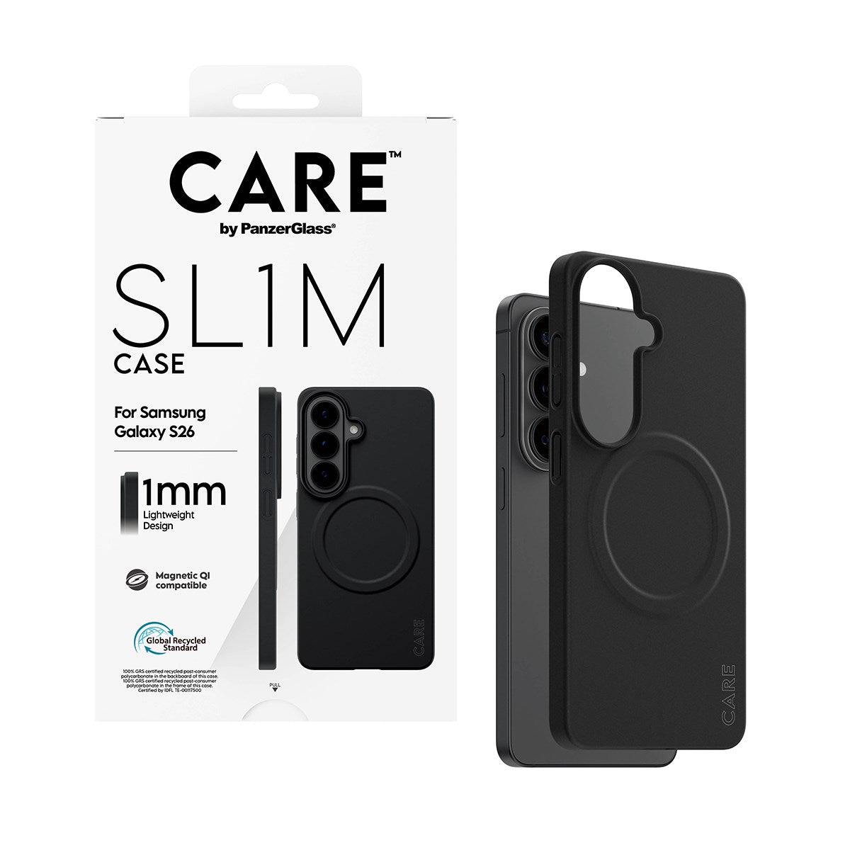 CARE™ by PanzerGlass® SL1M Case Schwarz m. Qi Samsung Galaxy S26