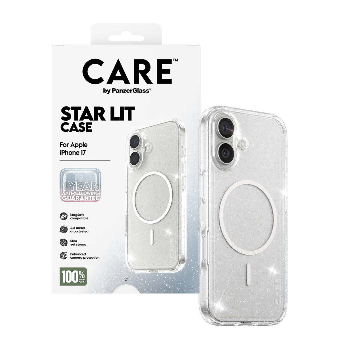 CARE by PanzerGlass® Urban Explorer Case Star Lit m. Weiß MagSafe iPhone 17