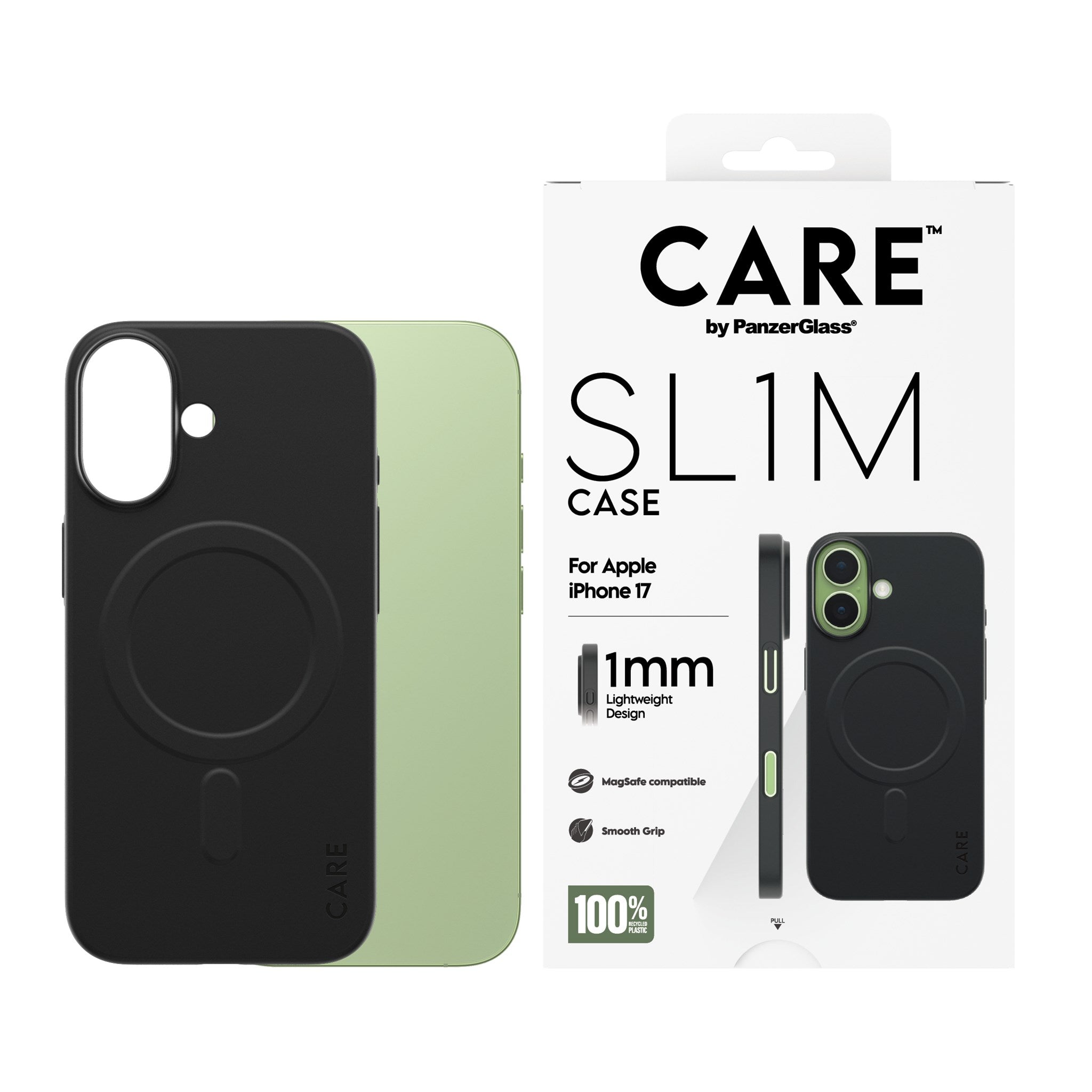 CARE™ by PanzerGlass® SL1M Case Schwarz m. MagSafe iPhone 17