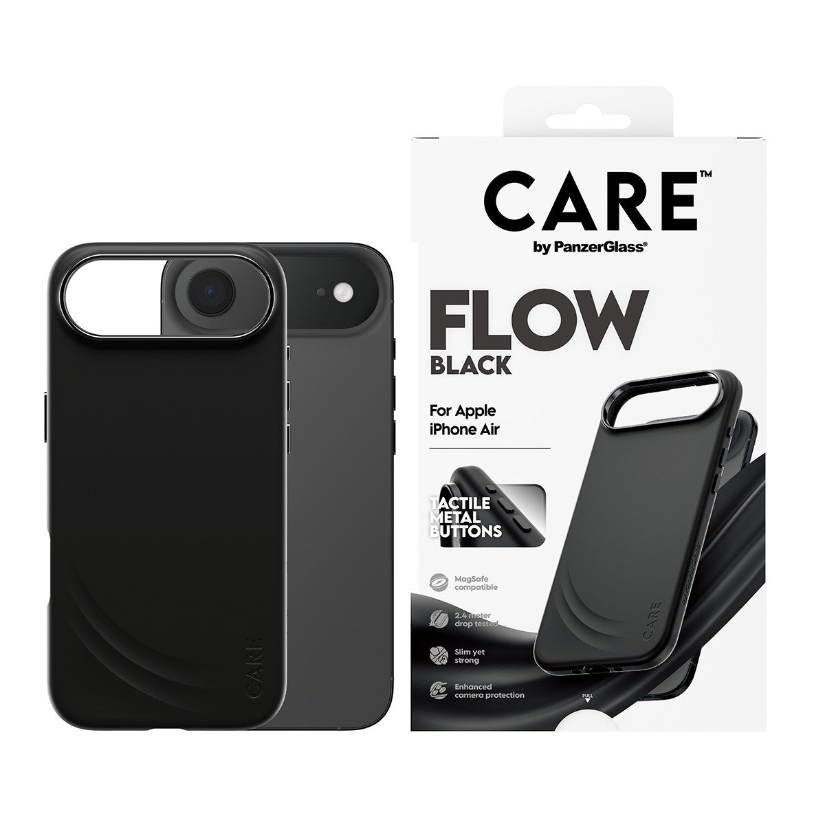 CARE by PanzerGlass® Feature FLOW Case Schwarz m. MagSafe iPhone Air