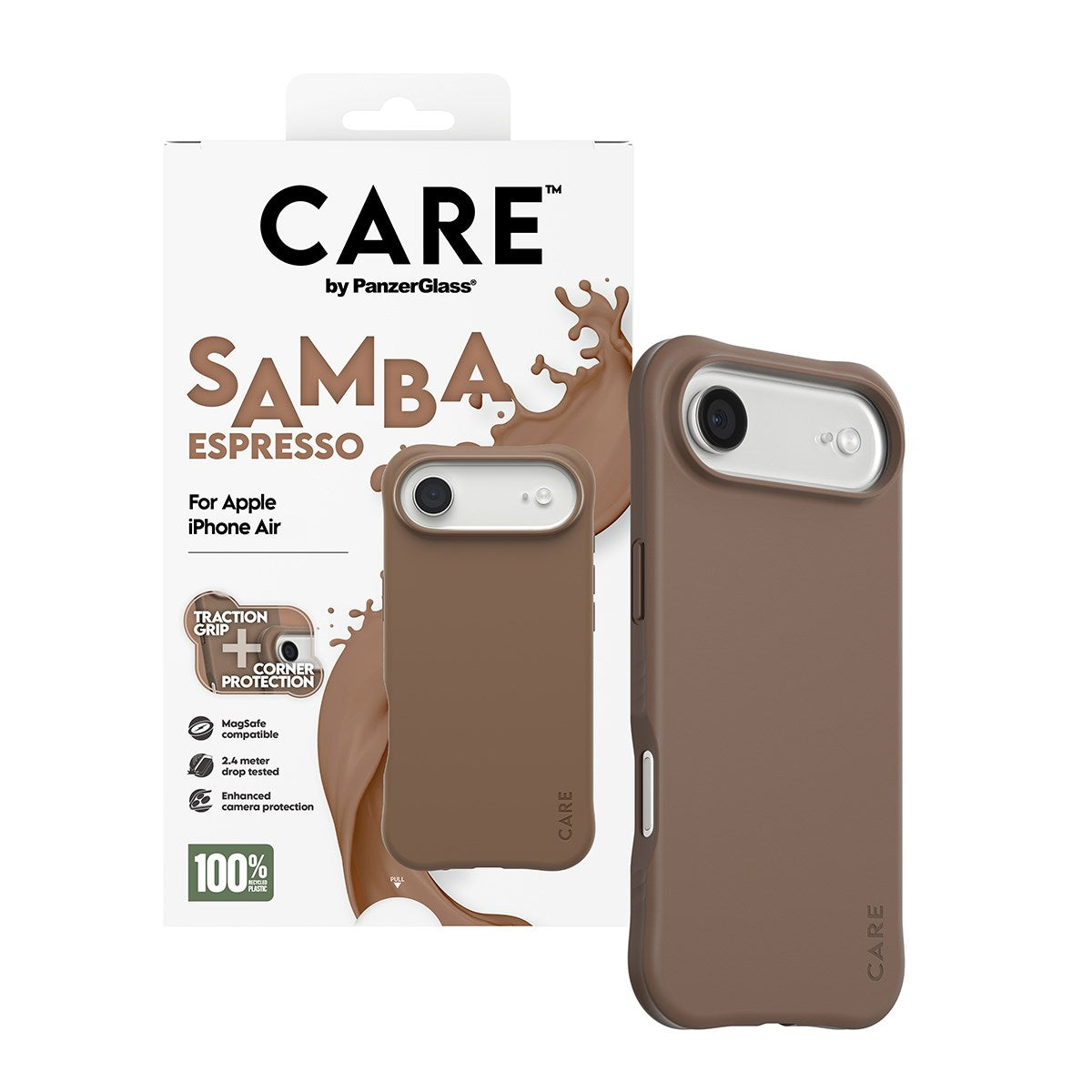 CARE by PanzerGlass® Fashionable Case Samba Espresso m. MagSafe iPhone Air