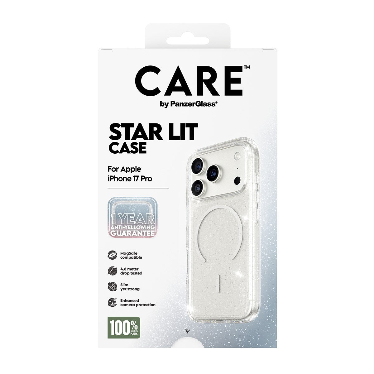 CARE by PanzerGlass® Flagship Case Urban Explorer Star Lit m. Weiß MagSafe iPhone 17 Pro