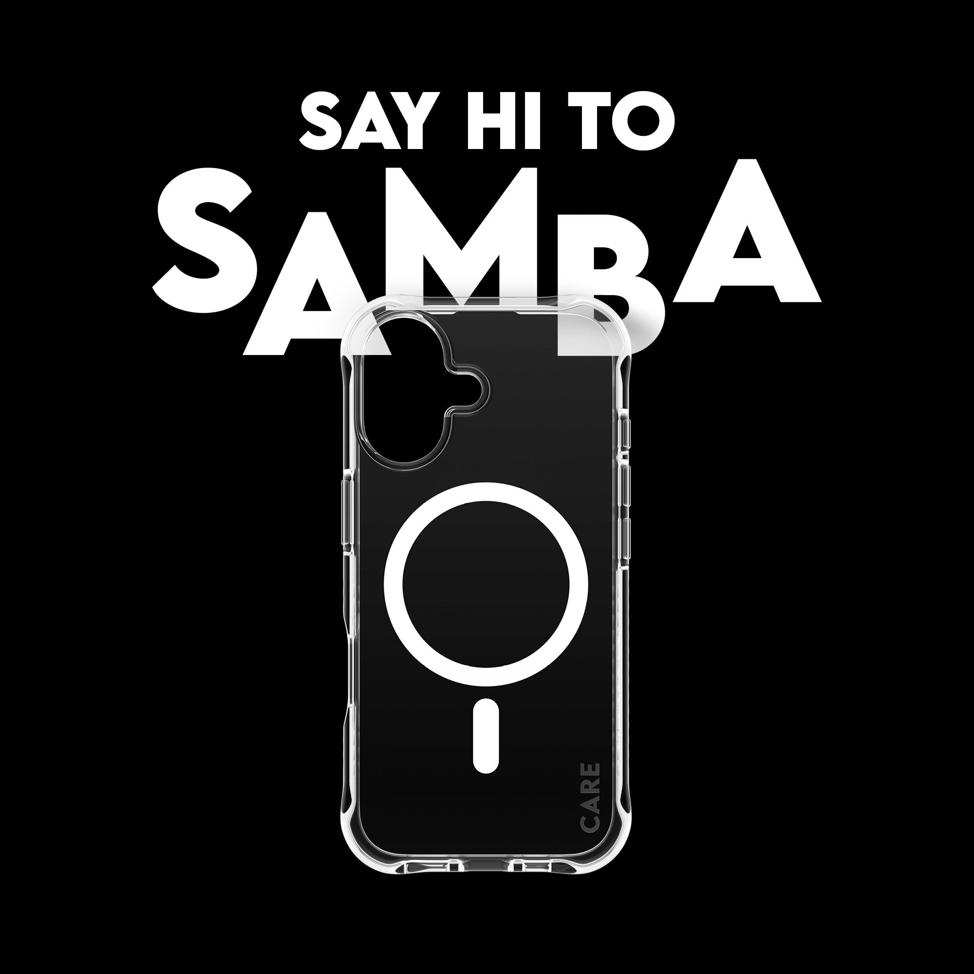 CARE by PanzerGlass® Fashionable Case Samba Transparent m. Weiß MagSafe iPhone 17