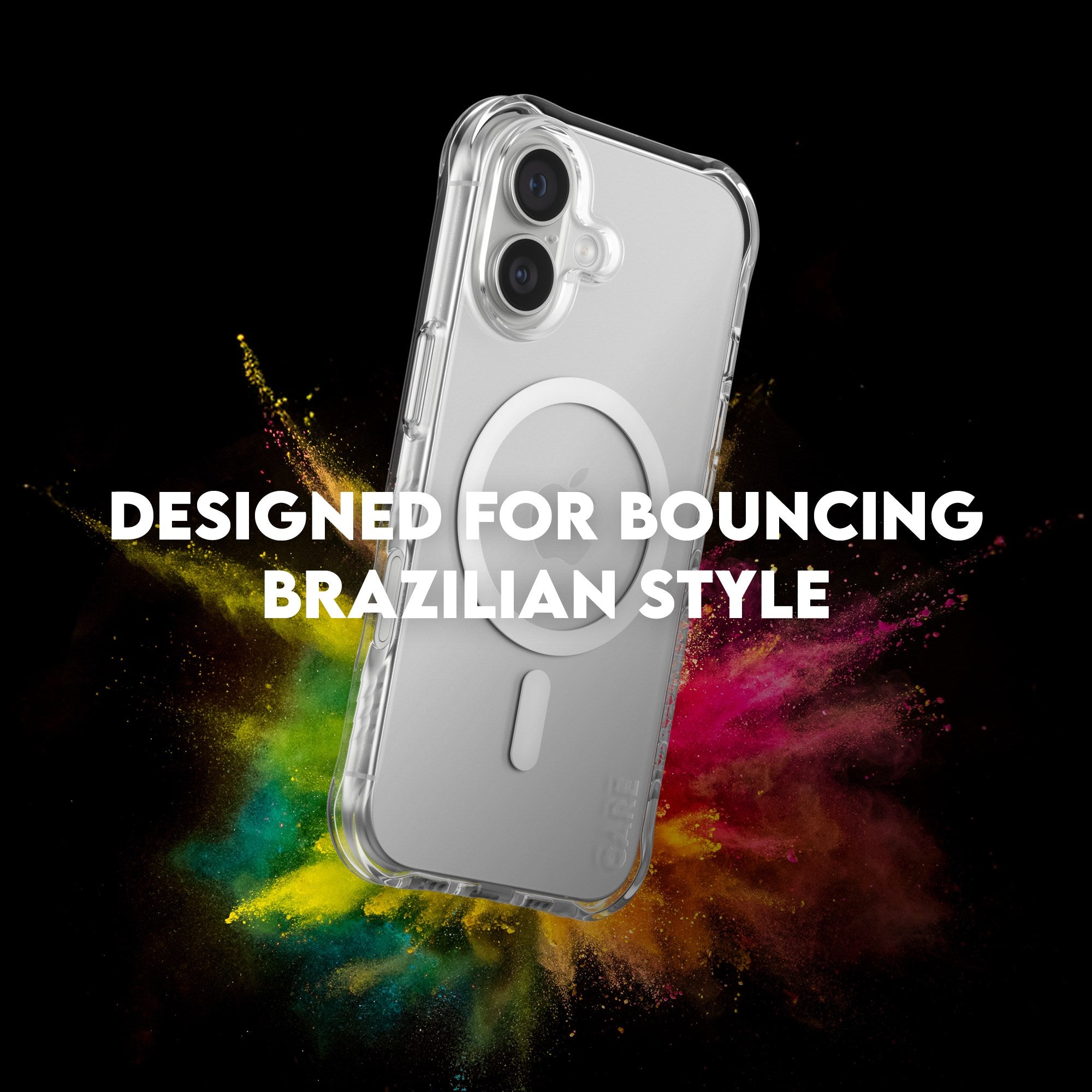 CARE by PanzerGlass® Fashionable Case Samba Transparent m. Weiß MagSafe iPhone 17