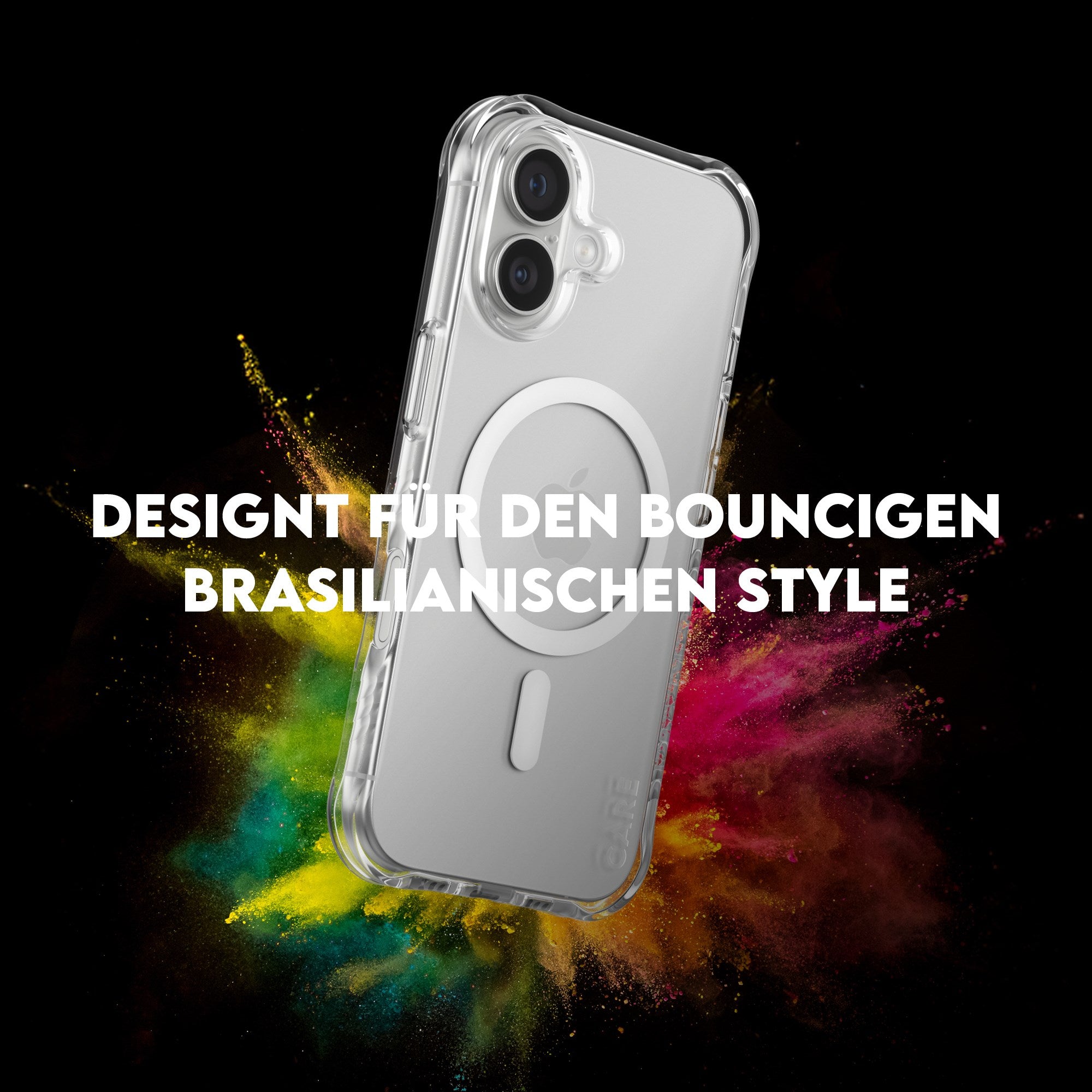 CARE™ by PanzerGlass® Samba Case Transparent m. Weiß MagSafe iPhone 17