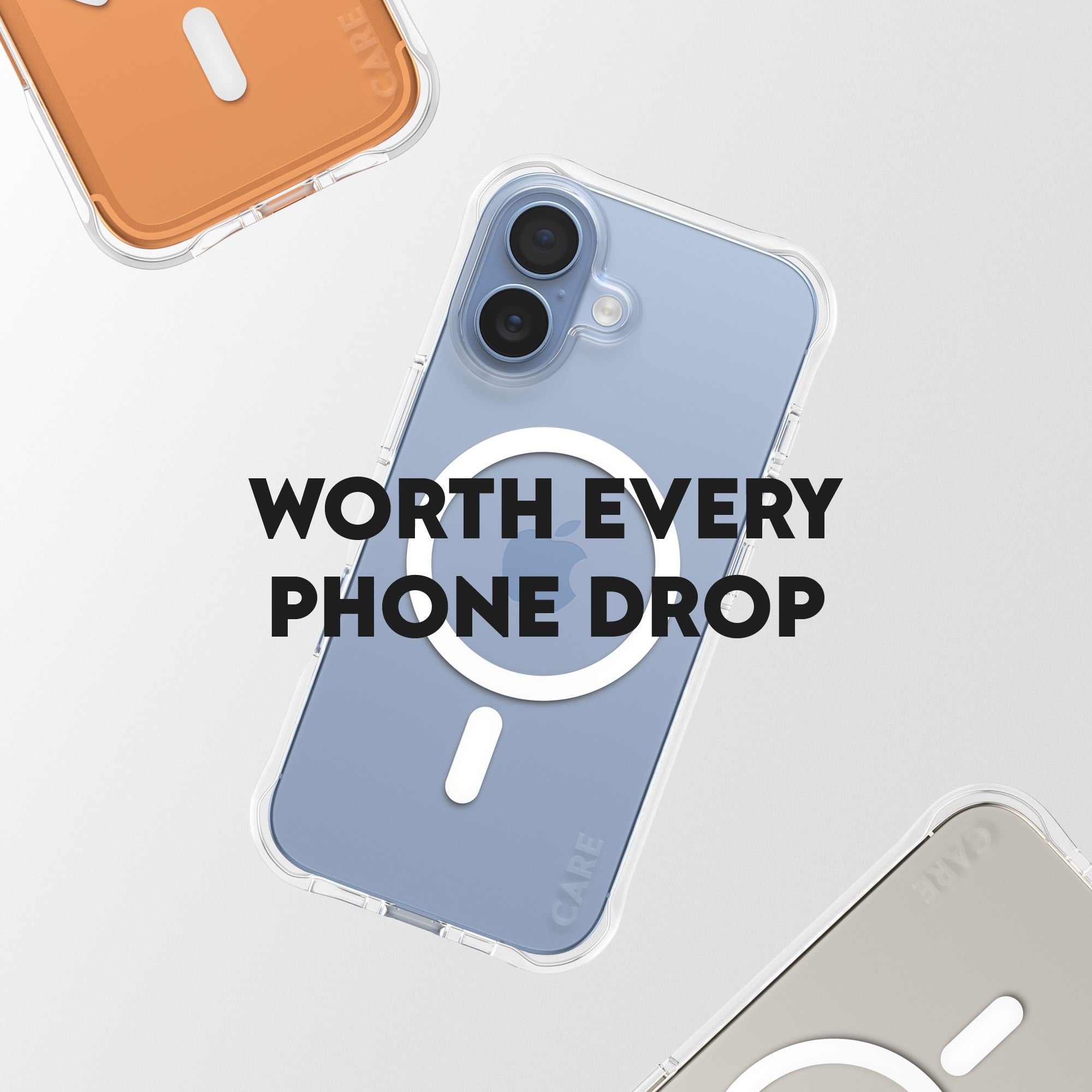 CARE by PanzerGlass® Fashionable Case Samba Transparent m. Weiß MagSafe iPhone 17