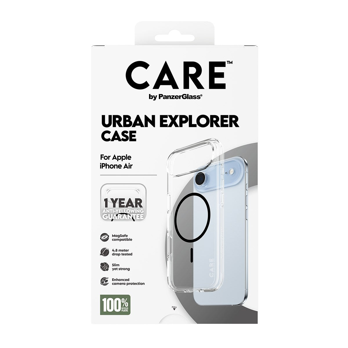 CARE by PanzerGlass® Flagship Case Transparent Urban Explorer m. Schwarz MagSafe iPhone Air
