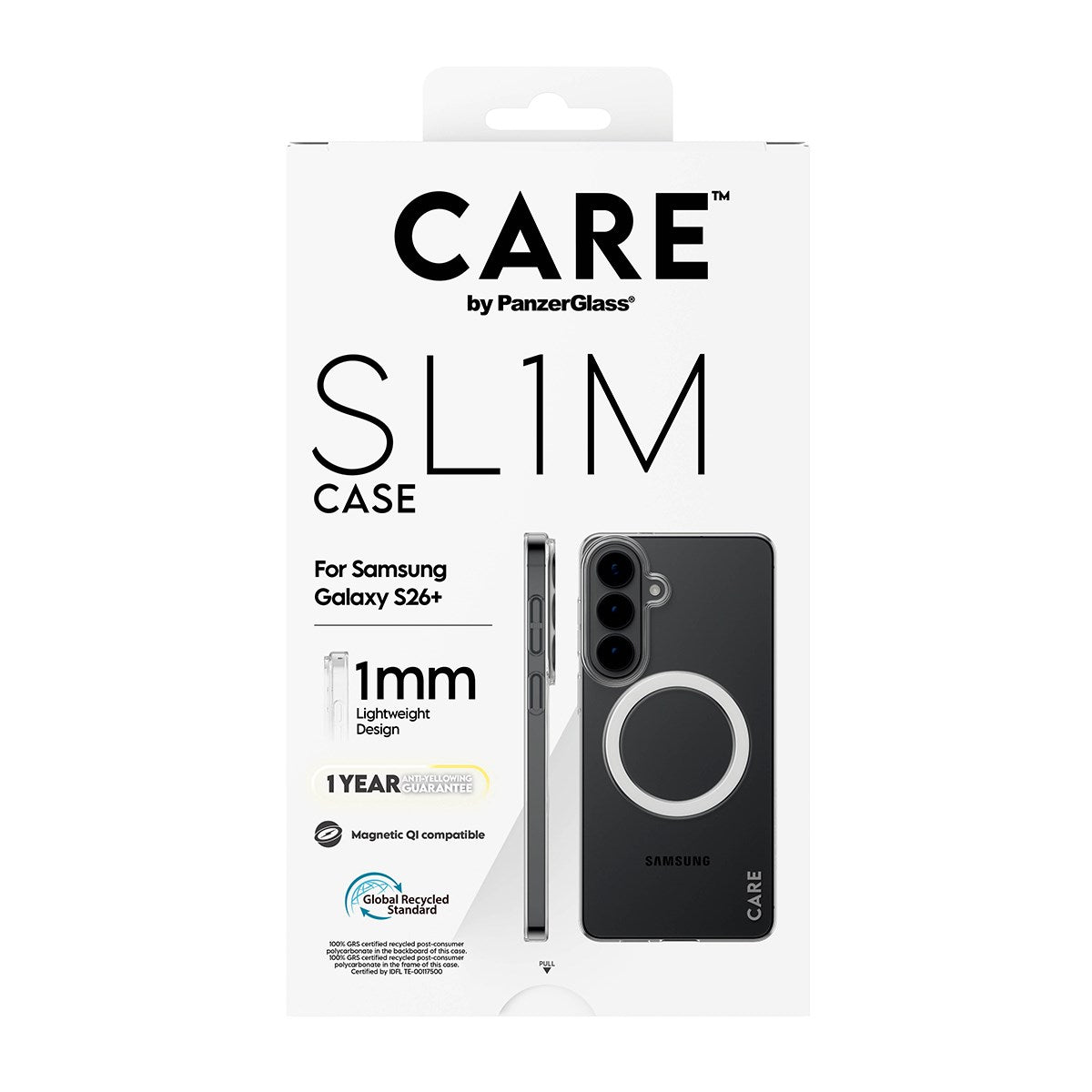 CARE™ by PanzerGlass® SL1M Case Transparent m. Qi Samsung Galaxy S26+