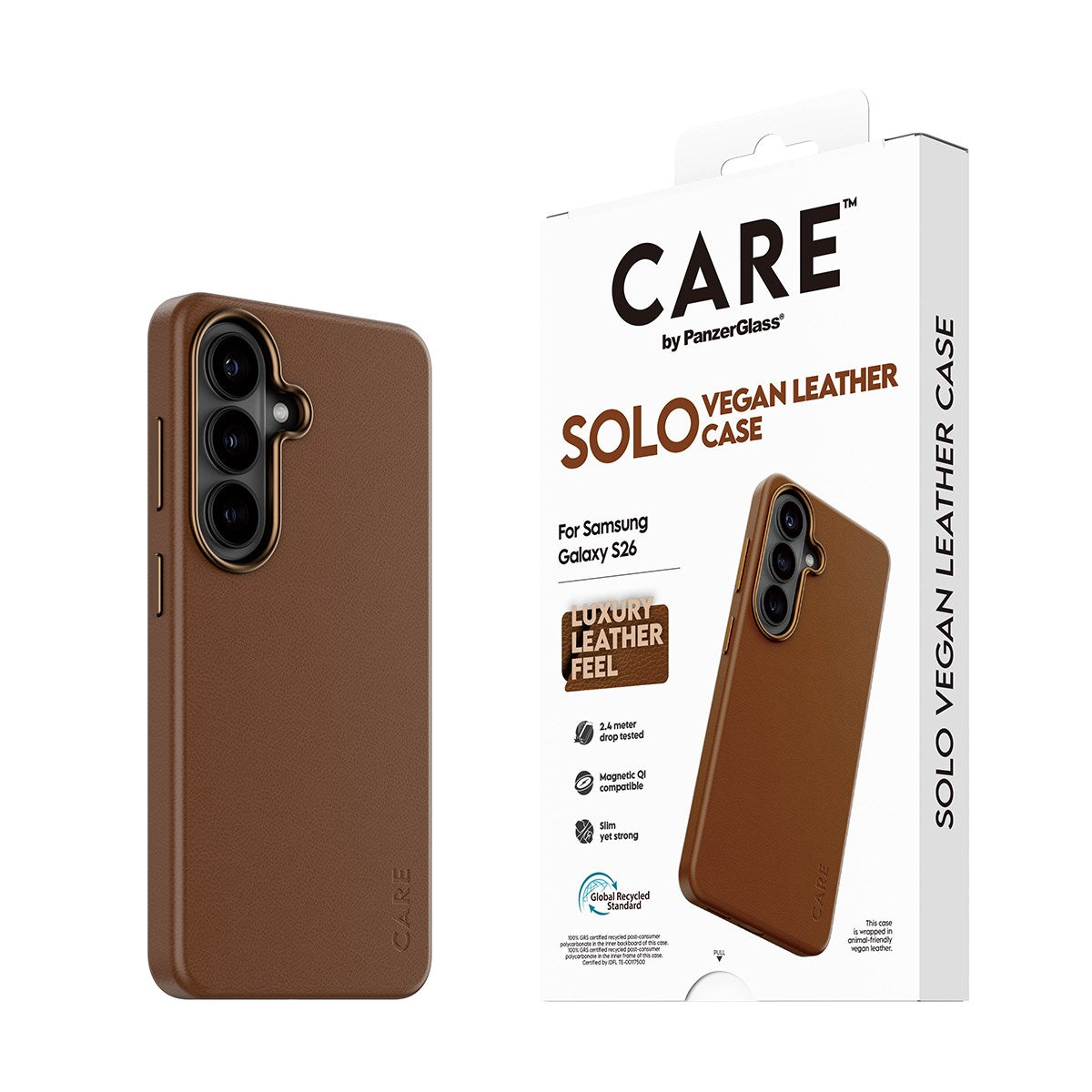 CARE™ by PanzerGlass® Solo Case Braun m. Qi Samsung Galaxy S26