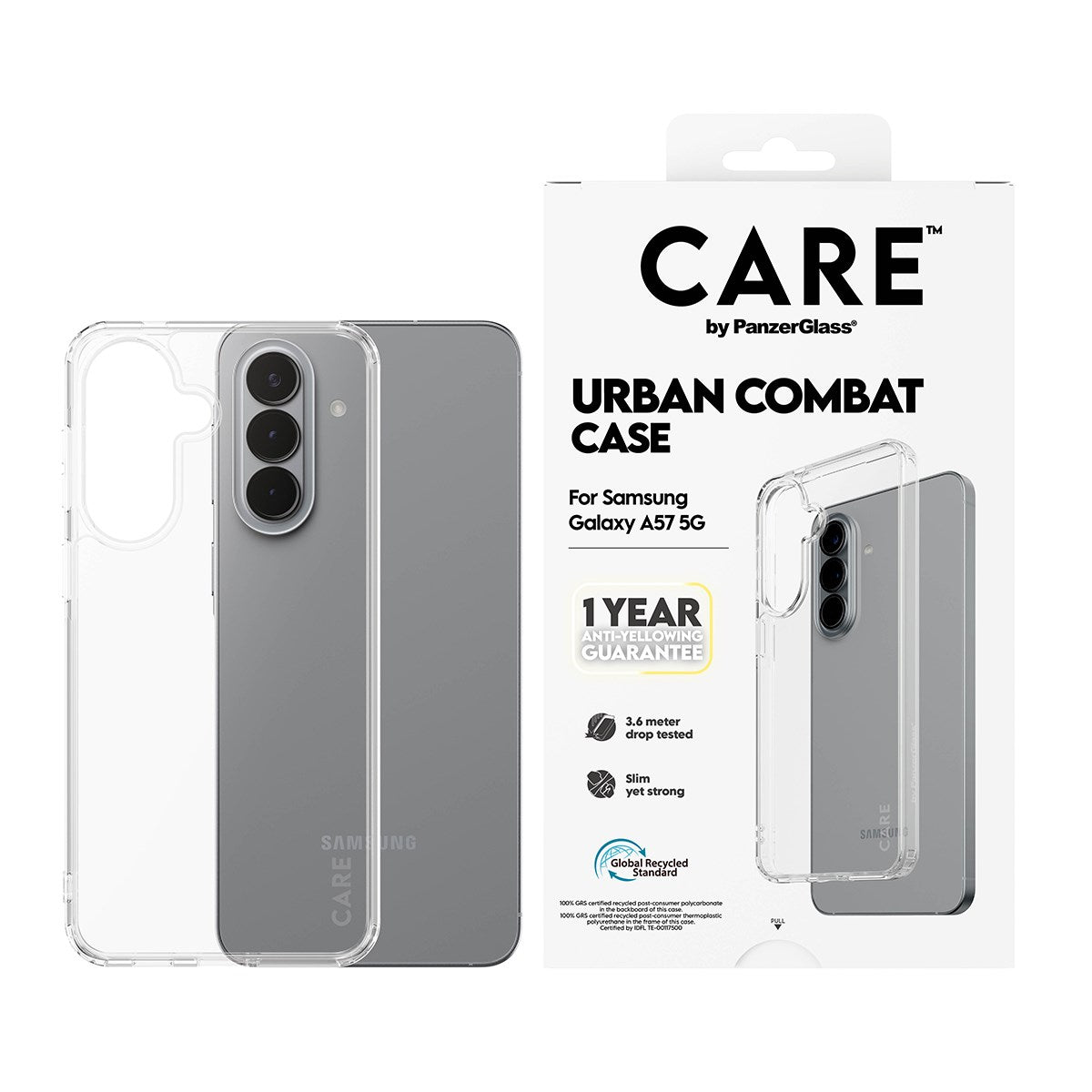 CARE™ by PanzerGlass® Urban Combat Case Transparent Samsung Galaxy A57 5G