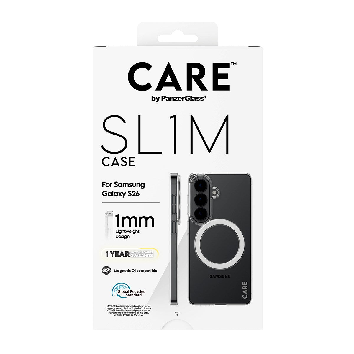 CARE™ by PanzerGlass® SL1M Case Transparent m. Qi Samsung Galaxy S26