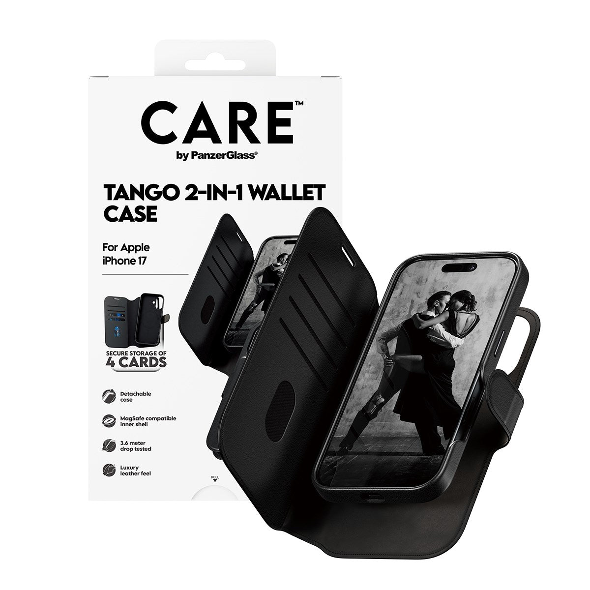 CARE™ by PanzerGlass® Tango 2-in-1 Wallet Case m. MagSafe iPhone 17