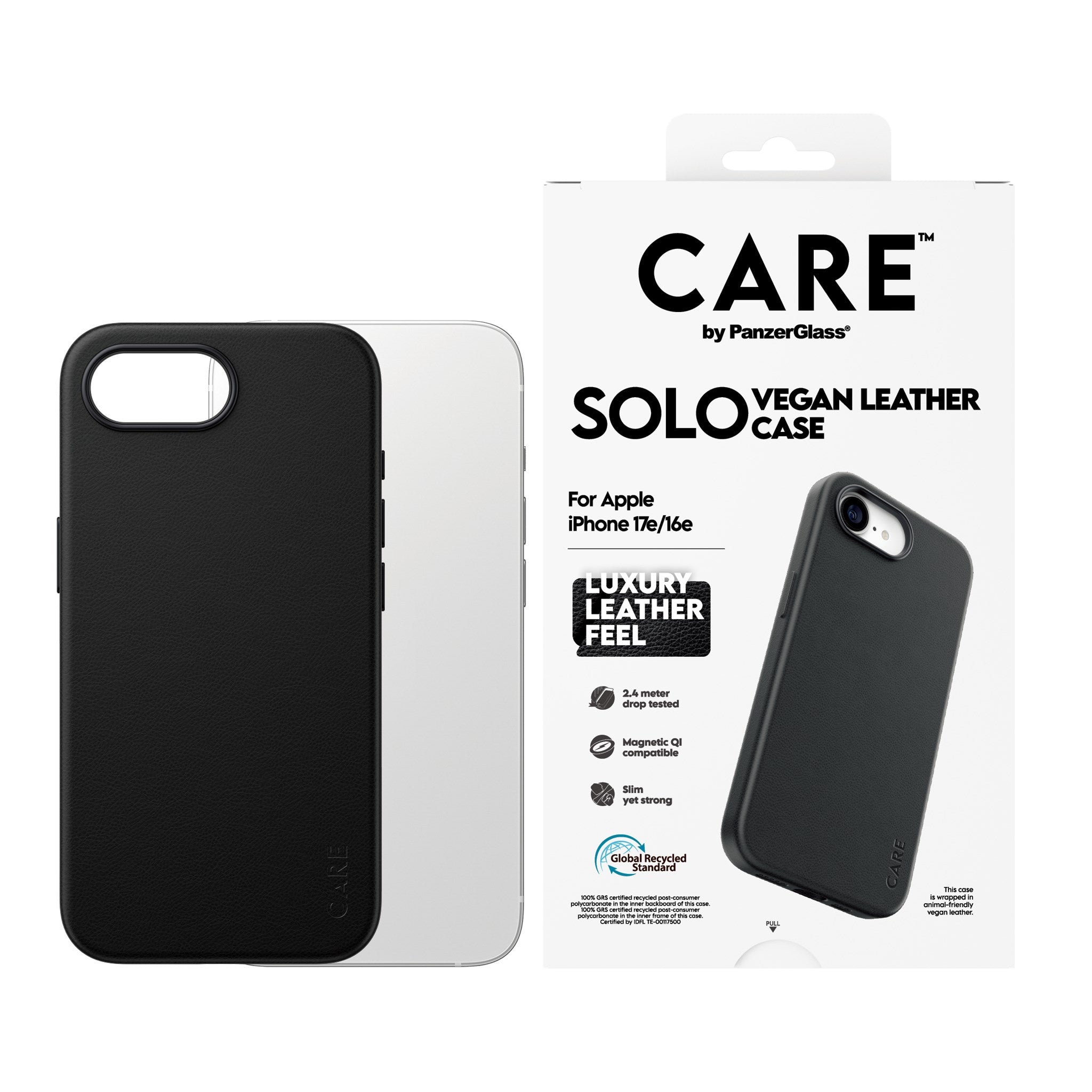 CARE™ by PanzerGlass® Solo Case Schwarz iPhone 17e | 16e