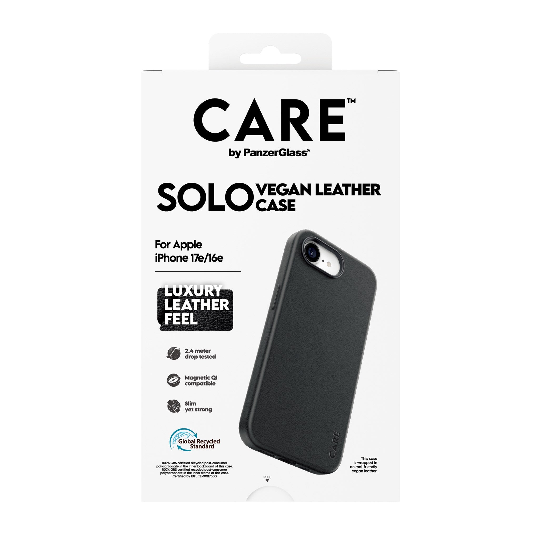 CARE™ by PanzerGlass® Solo Case Schwarz iPhone 17e | 16e
