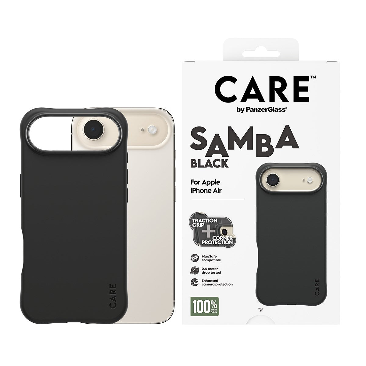 CARE by PanzerGlass® Fashionable Case Samba Schwarz m. MagSafe iPhone Air
