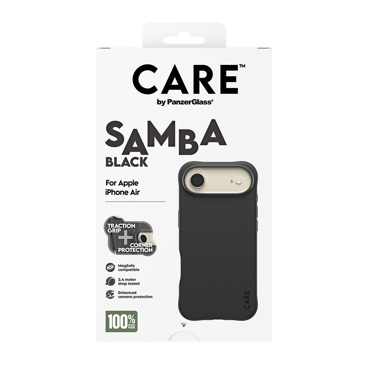 CARE by PanzerGlass® Fashionable Case Samba Schwarz m. MagSafe iPhone Air