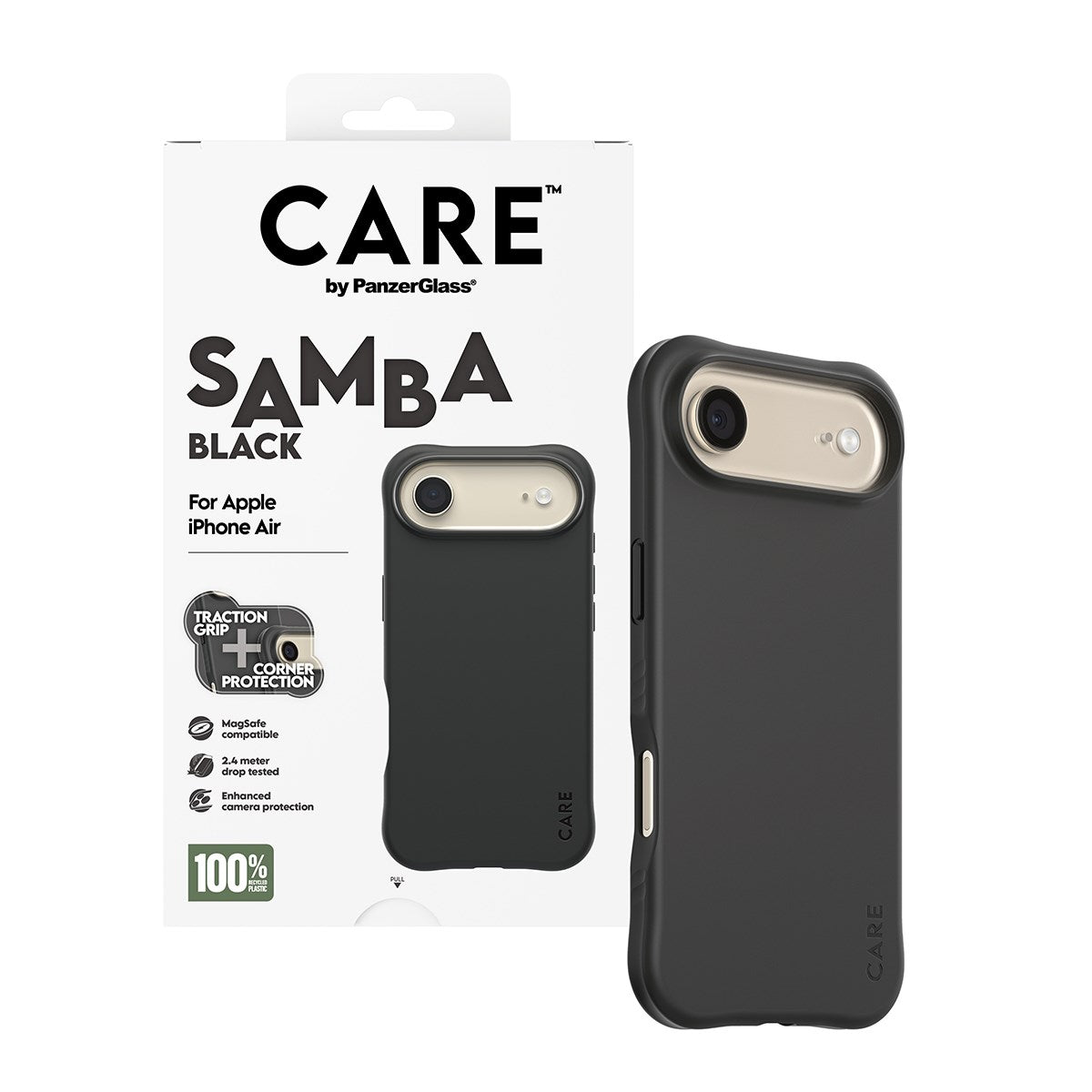 CARE by PanzerGlass® Fashionable Case Samba Schwarz m. MagSafe iPhone Air