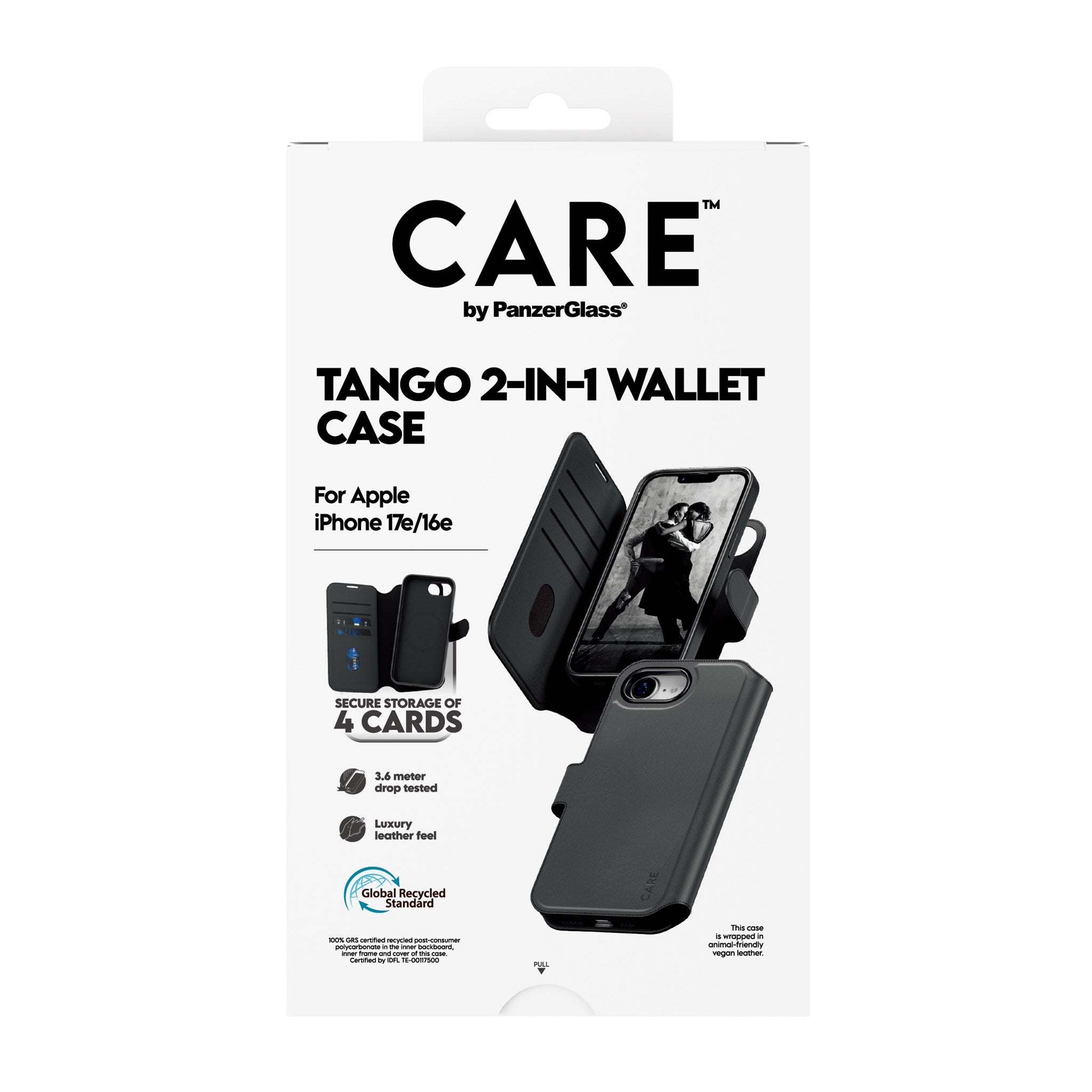 CARE™ by PanzerGlass® Tango 2-in-1 Wallet Case m. MagSafe iPhone 17e | 16e