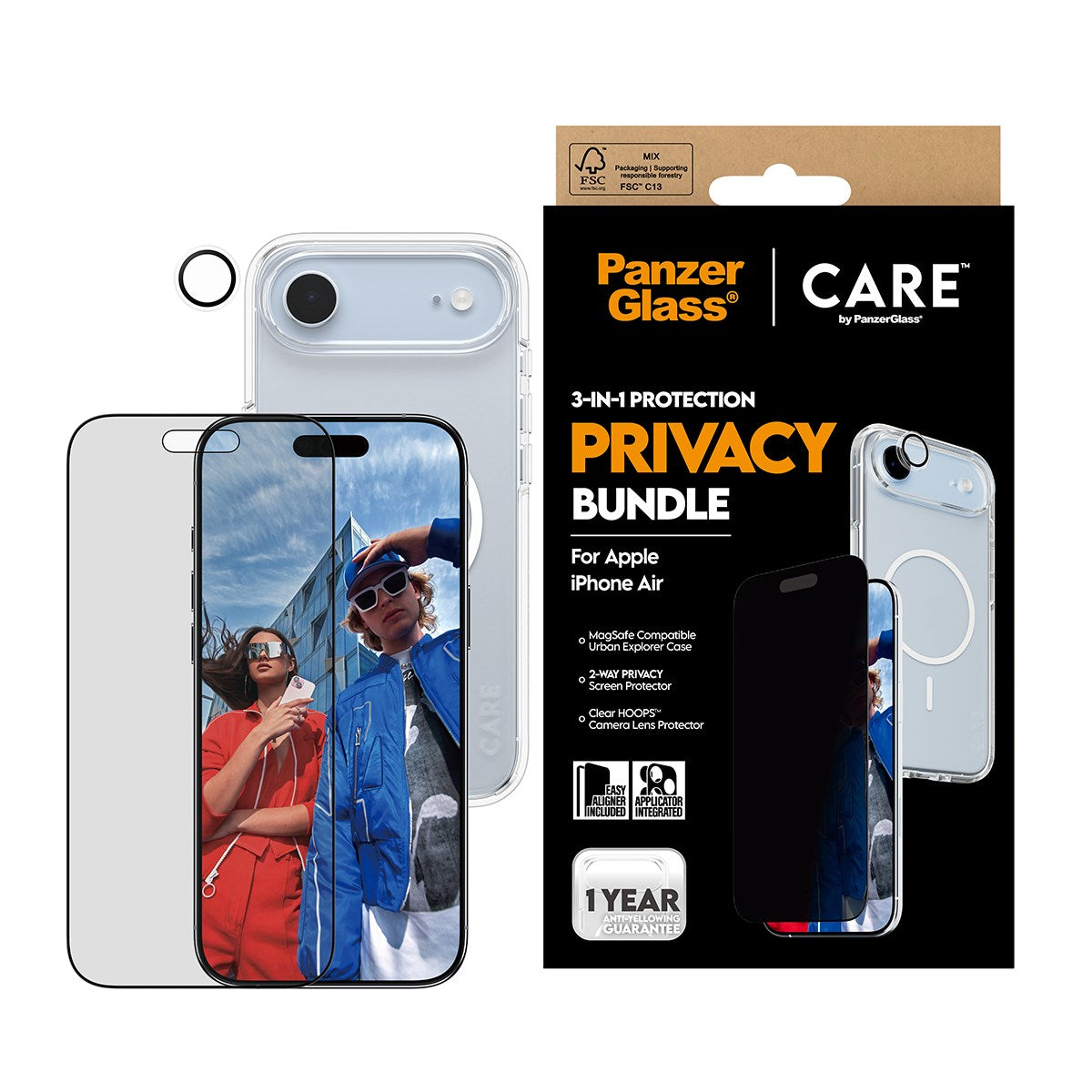 PanzerGlass® | CARE by PanzerGlass® 3-in-1 Privacy Set iPhone Air
