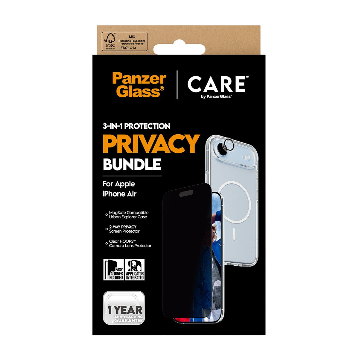 PanzerGlass® | CARE by PanzerGlass® 3-in-1 Privacy Set iPhone Air