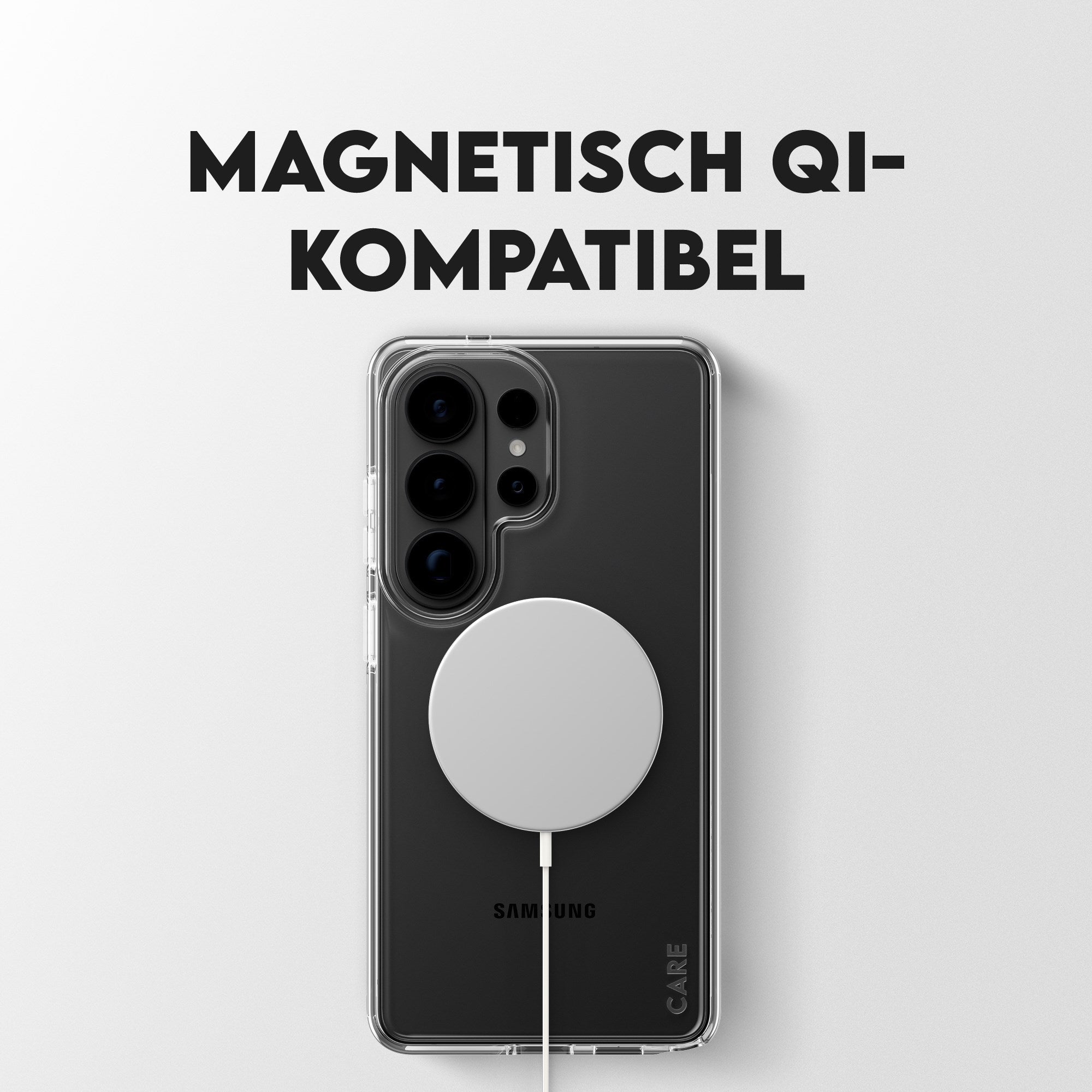 CARE™ by PanzerGlass® Urban Explorer Case Transparent m. Weiss Qi Samsung Galaxy S26 Ultra