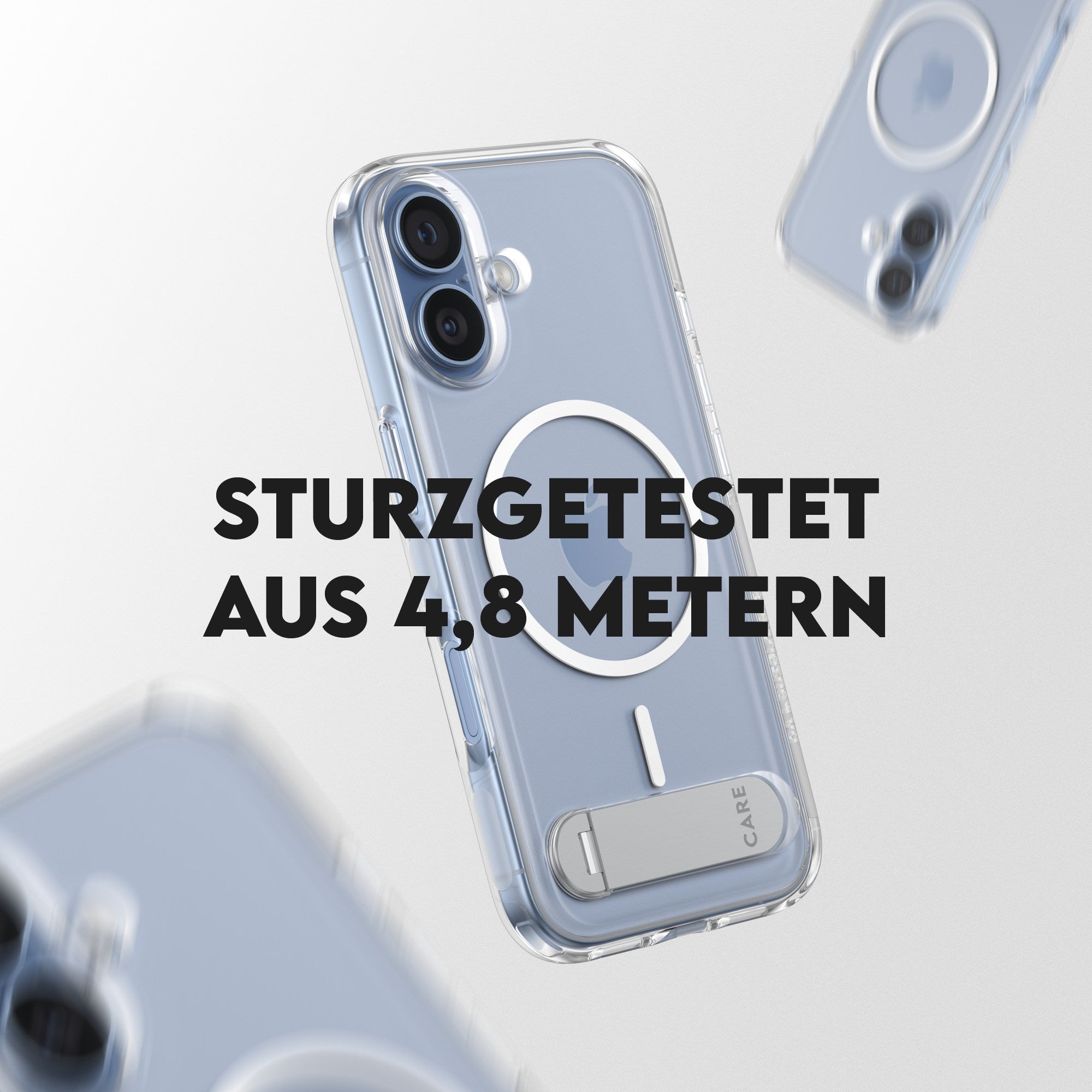 CARE™ by PanzerGlass® Case Transparent m. Kickstand & MagSafe iPhone 17