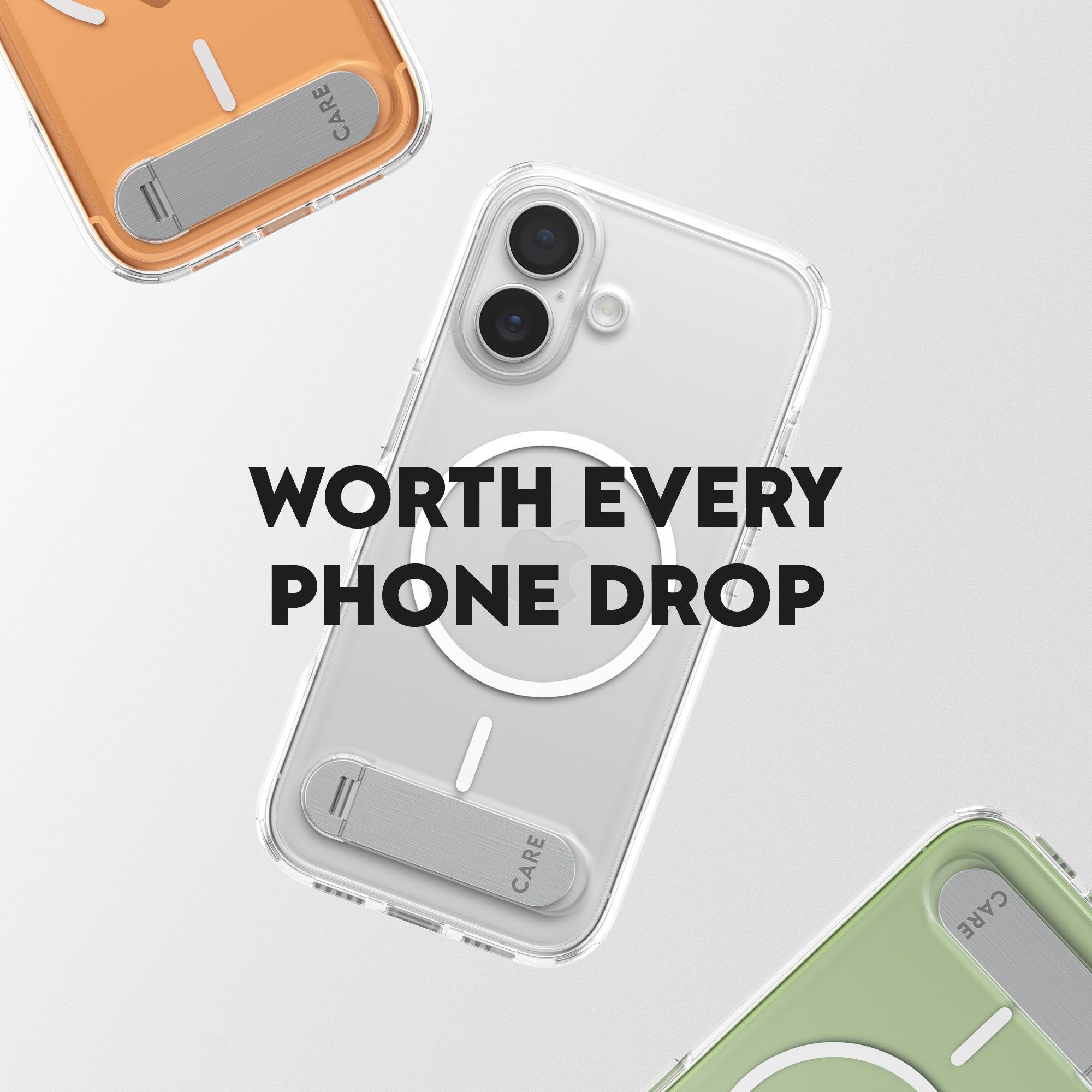 CARE by PanzerGlass® Feature Case Transparent m. Kickstand & MagSafe iPhone 17