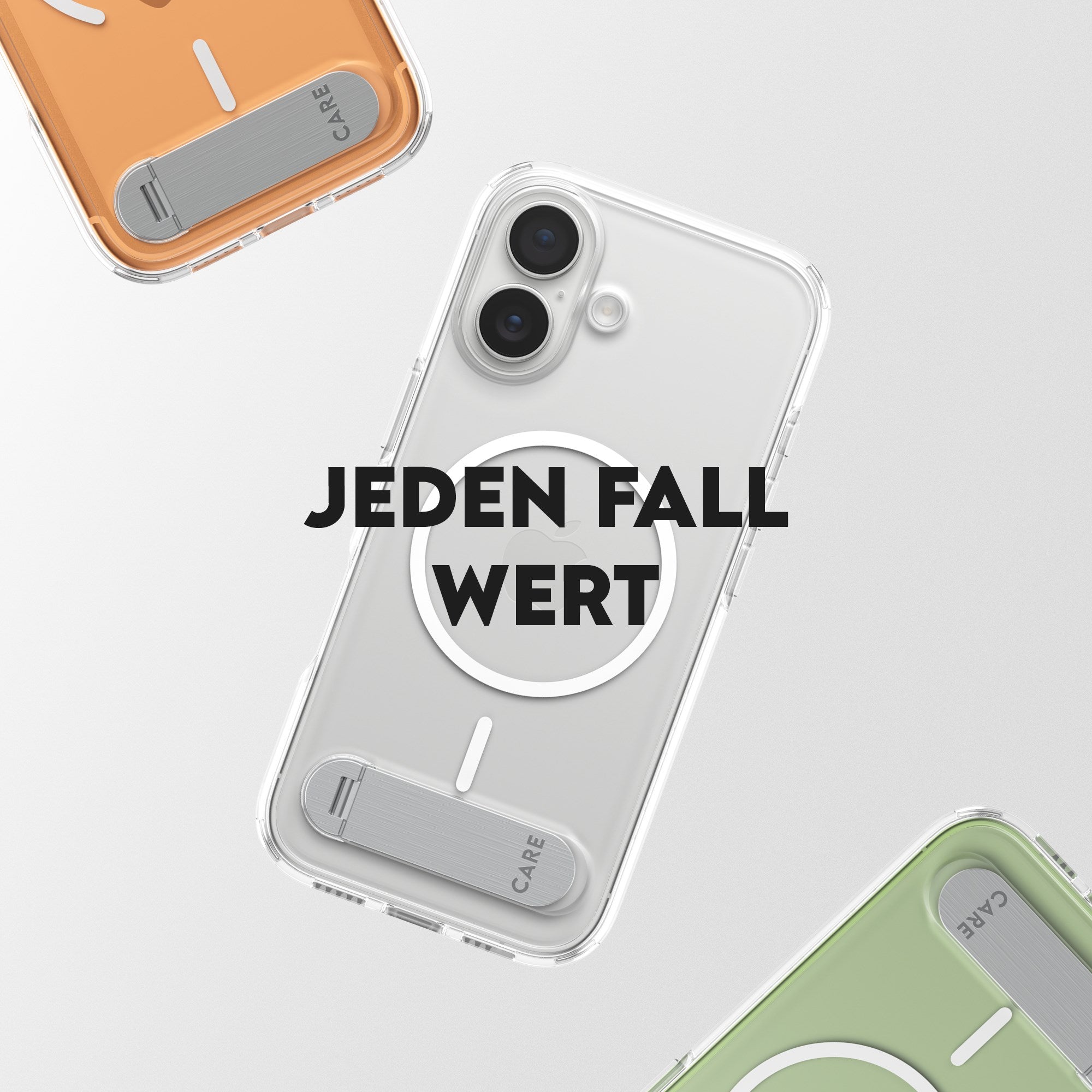 CARE™ by PanzerGlass® Case Transparent m. Kickstand & MagSafe iPhone 17