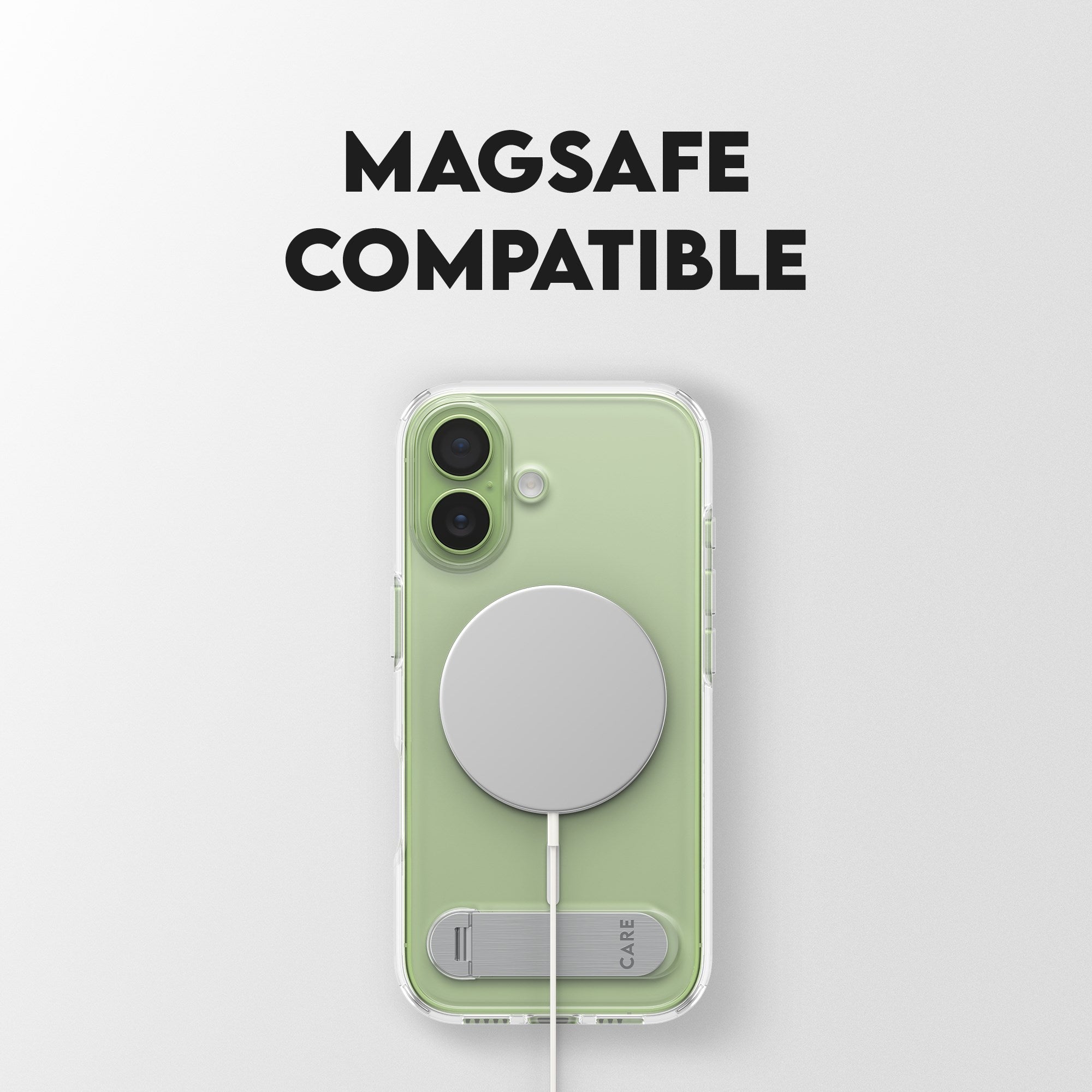 CARE by PanzerGlass® Feature Case Transparent m. Kickstand & MagSafe iPhone 17