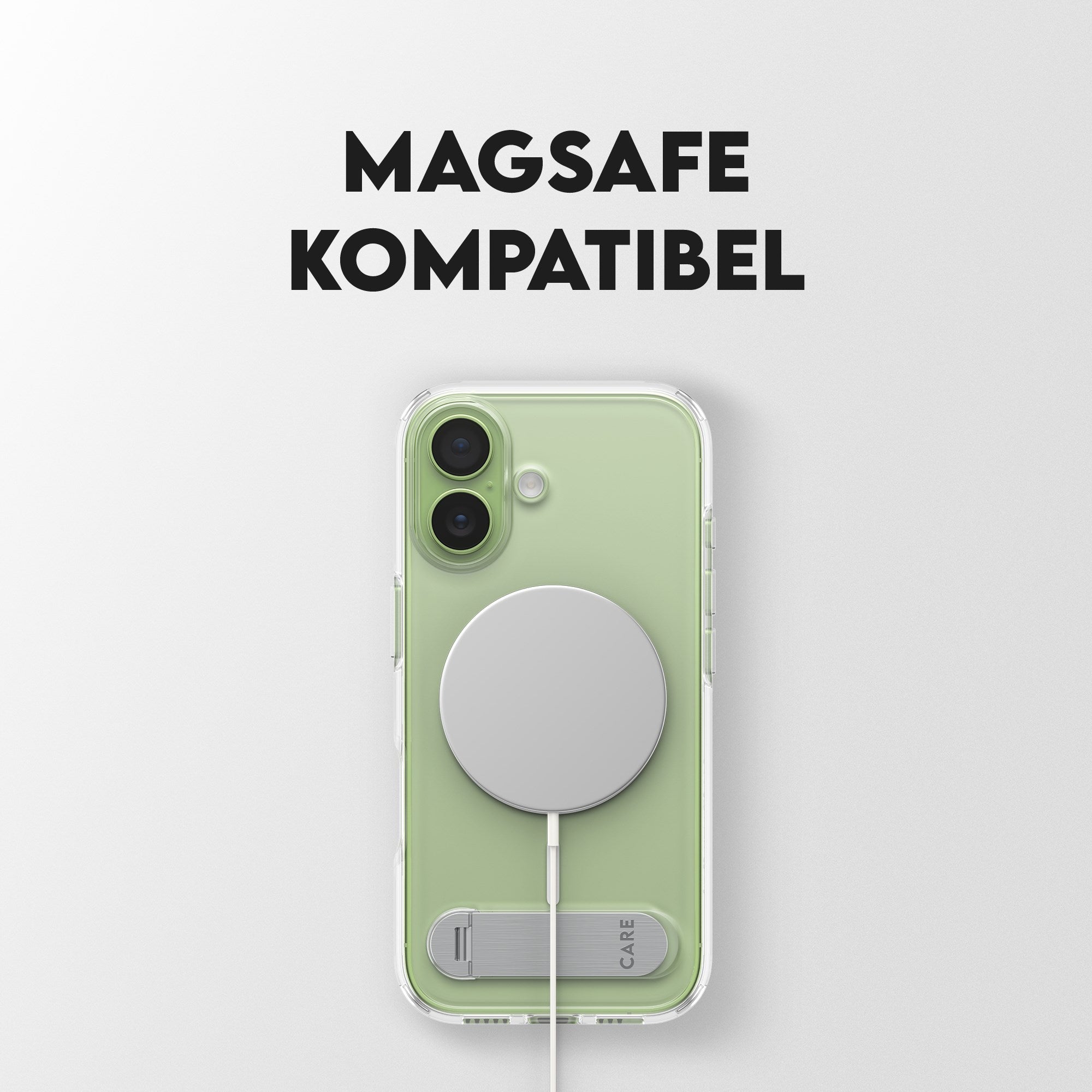 CARE™ by PanzerGlass® Case Transparent m. Kickstand & MagSafe iPhone 17